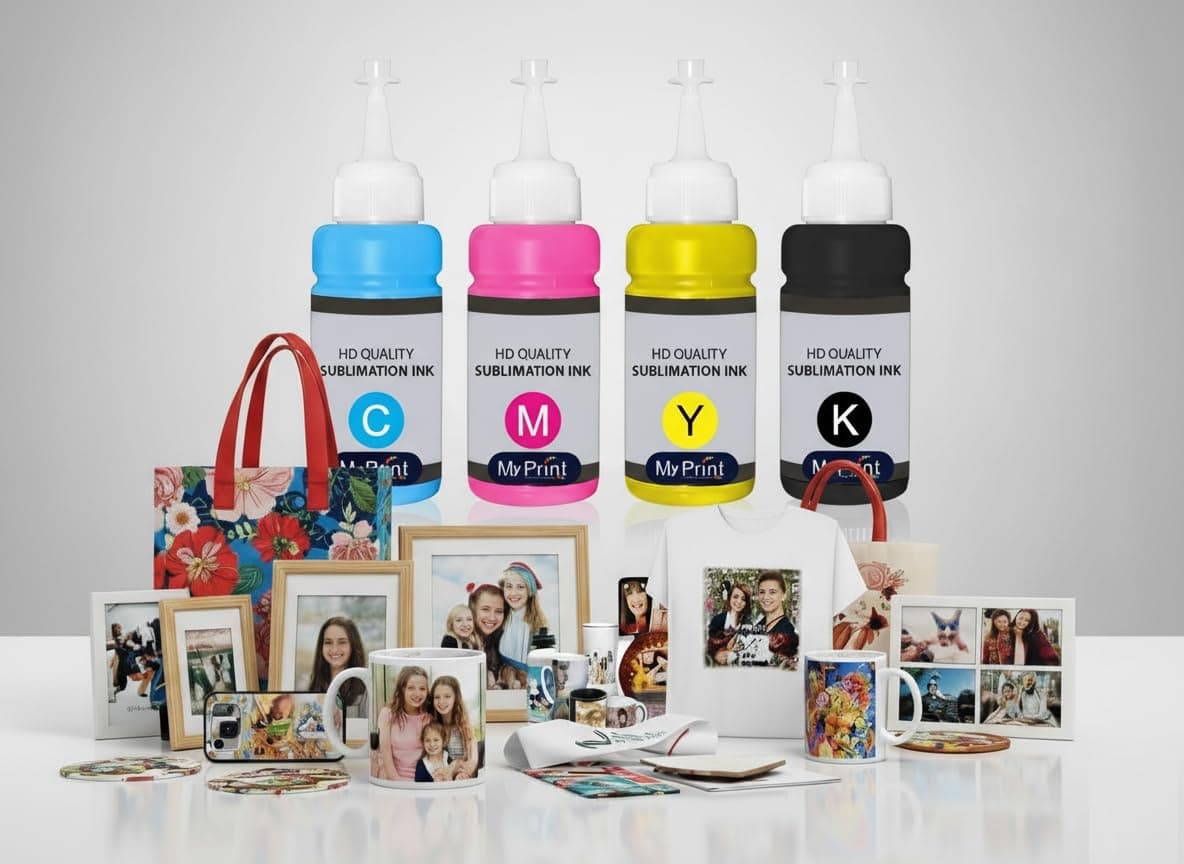 My Print | Sublimation Inks for Desktop Printer | Compatible for Printer L100, L120, L130, L200, L210, L220, L230, L300, L310, L350, L355, L360, L361, L365, L385, L455, L485, L550, L565, L605, L1300