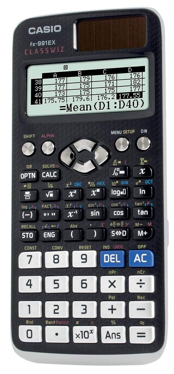 Casio FX-991EX Engineering/Scientific Calculator, Black (European Version), 3" x 6.5" x 0.4"