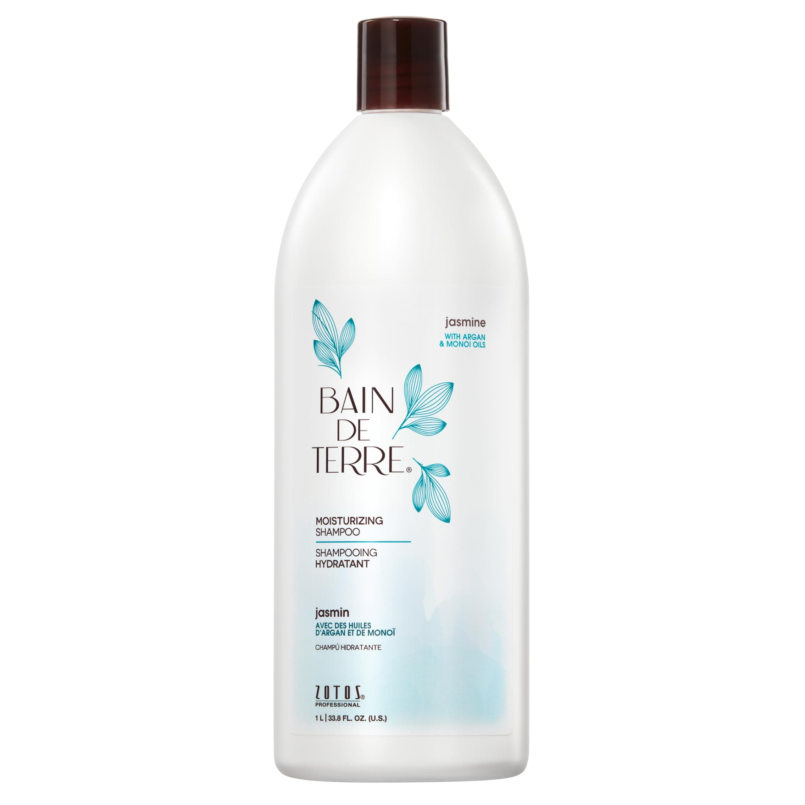 Jasmine Moisturizing Shampoo, Luxurious Hydration for Dry Hair with Argan & Monoi Oils, Paraben-Free, Color-Safe, Vegan