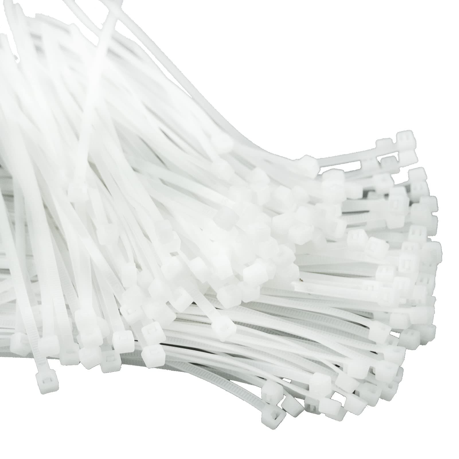 Cable Ties White - 200 Pack 3.6mm Zip Ties Heavy Duty, Cable Tie, Tie Wraps for Home, Office, Garden, Assorted in Sizes 150mm, 200mm