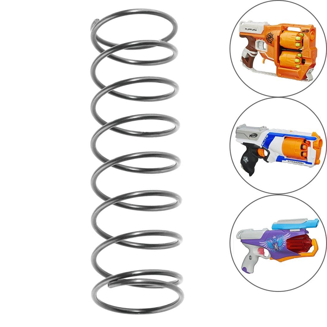 PeleusTech NFstrike Upgrade Spring, 5KG Modified Steel Spring for Nerf Rebelle Spylight/FlipFury/Strongarm