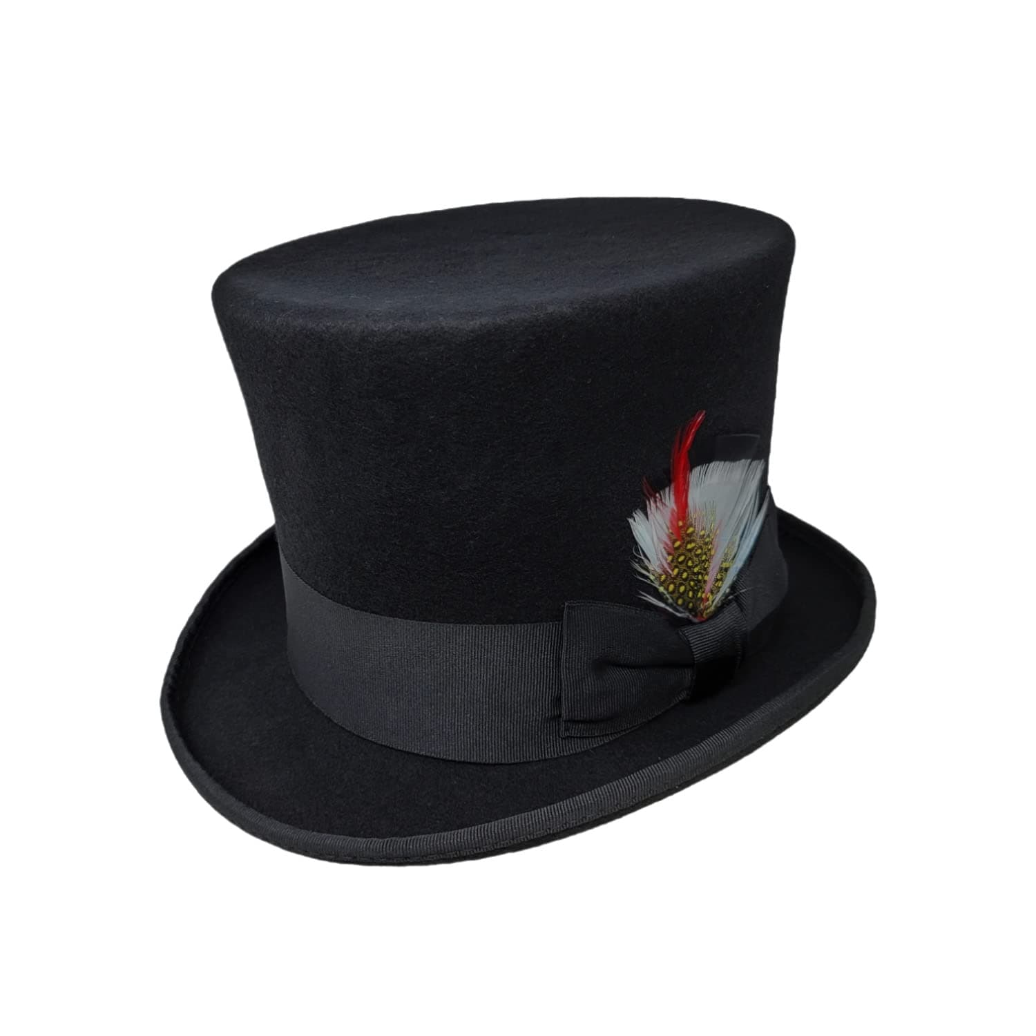 Differenttouch 100% Wool Felt Top Hats Victorian Style Made Hatter 6" Tall Gentlemen Magic Hats