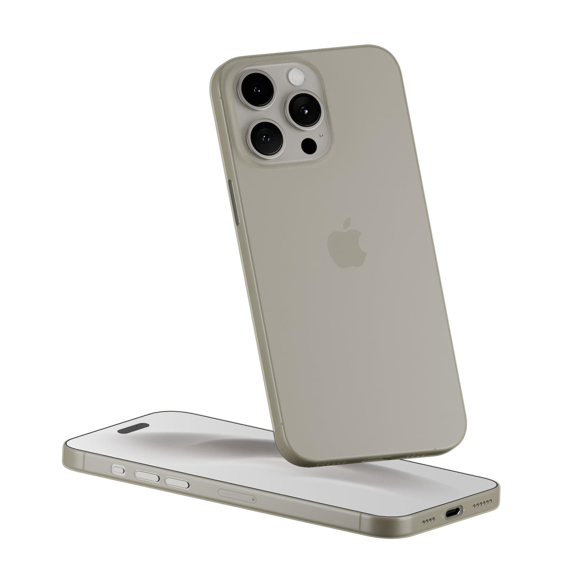 PEEL Super Thin Case for iPhone 15 Pro Max (Natural) – Sleek Minimalist Design, Branding Free, Ultra Slim – Protects & Showcases Your Device