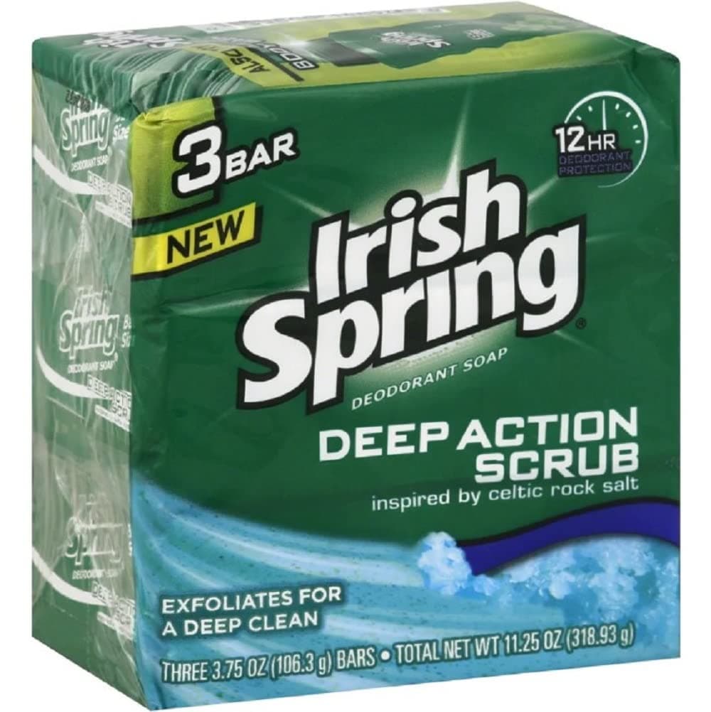 Deep Action Smoothening,Moisturizing,Exfoliating Scrub Bar Soap 3 Pack