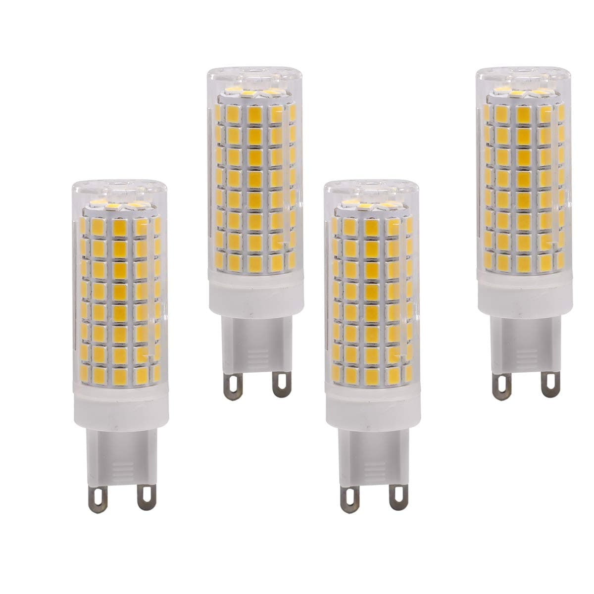 G9 led Light Bulb 75W 85W 100W Halogen Bulbs Equivalent, 840lm, G9 bin-pins Base 110V 120V 130V Input led Bulbs Replacement, Soft Warm White 3000K Pack of 4 (Warm White 3000K)