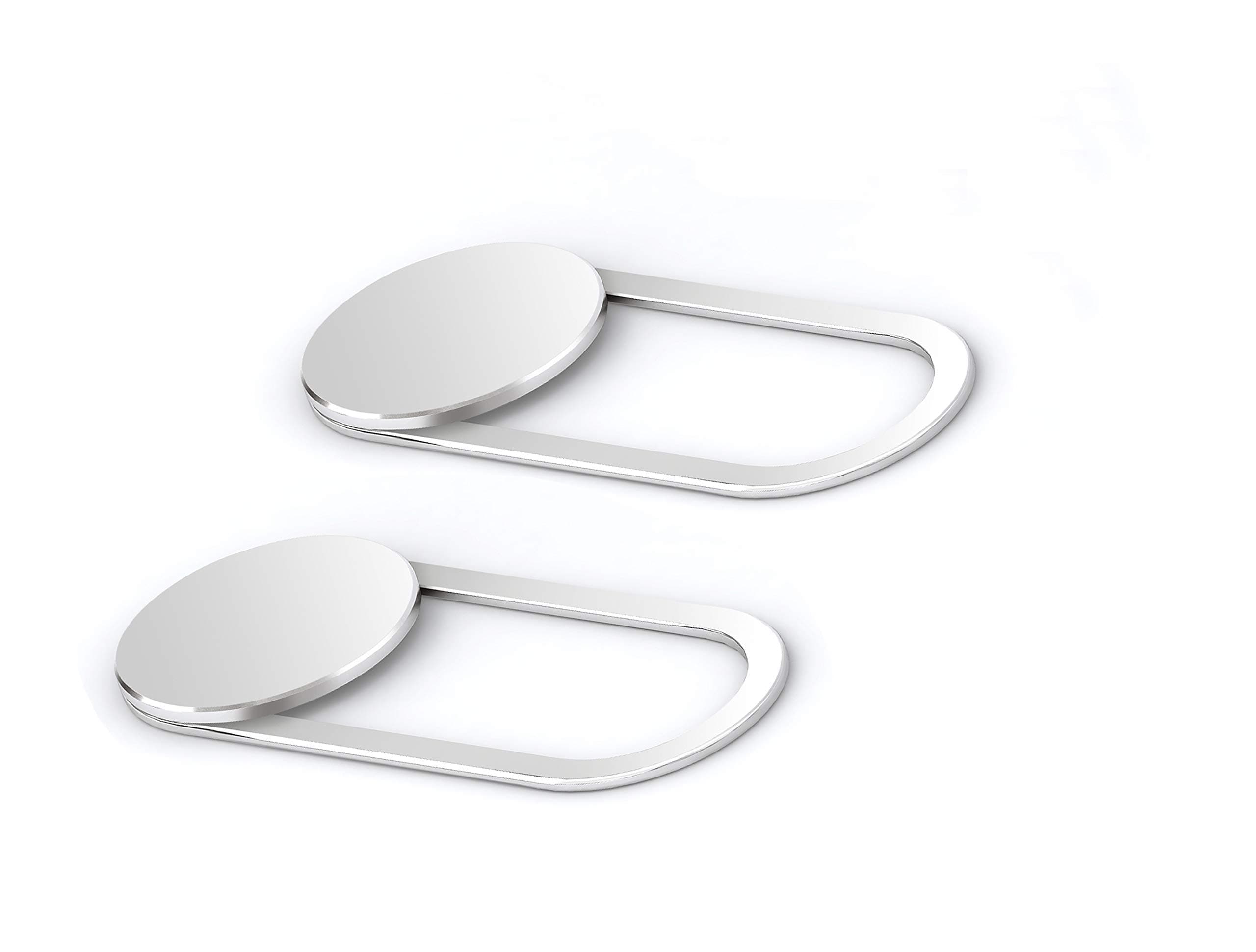 Webcam Cover -Silver Metal Magnet - for Laptop Computer MacBook PC Tablets Echo Show TV, for Privacy and Security Against Cam Hacks by Unitedtime (Silver Metal 2 Pack)