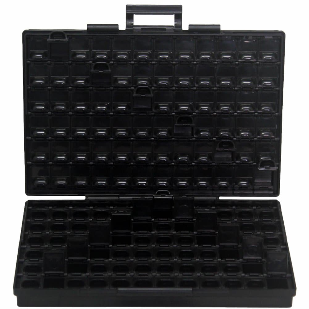 AideTek BOXALL144 ESD Safe SMD Resistor IC Chips Organizer w/144 Bins antista...