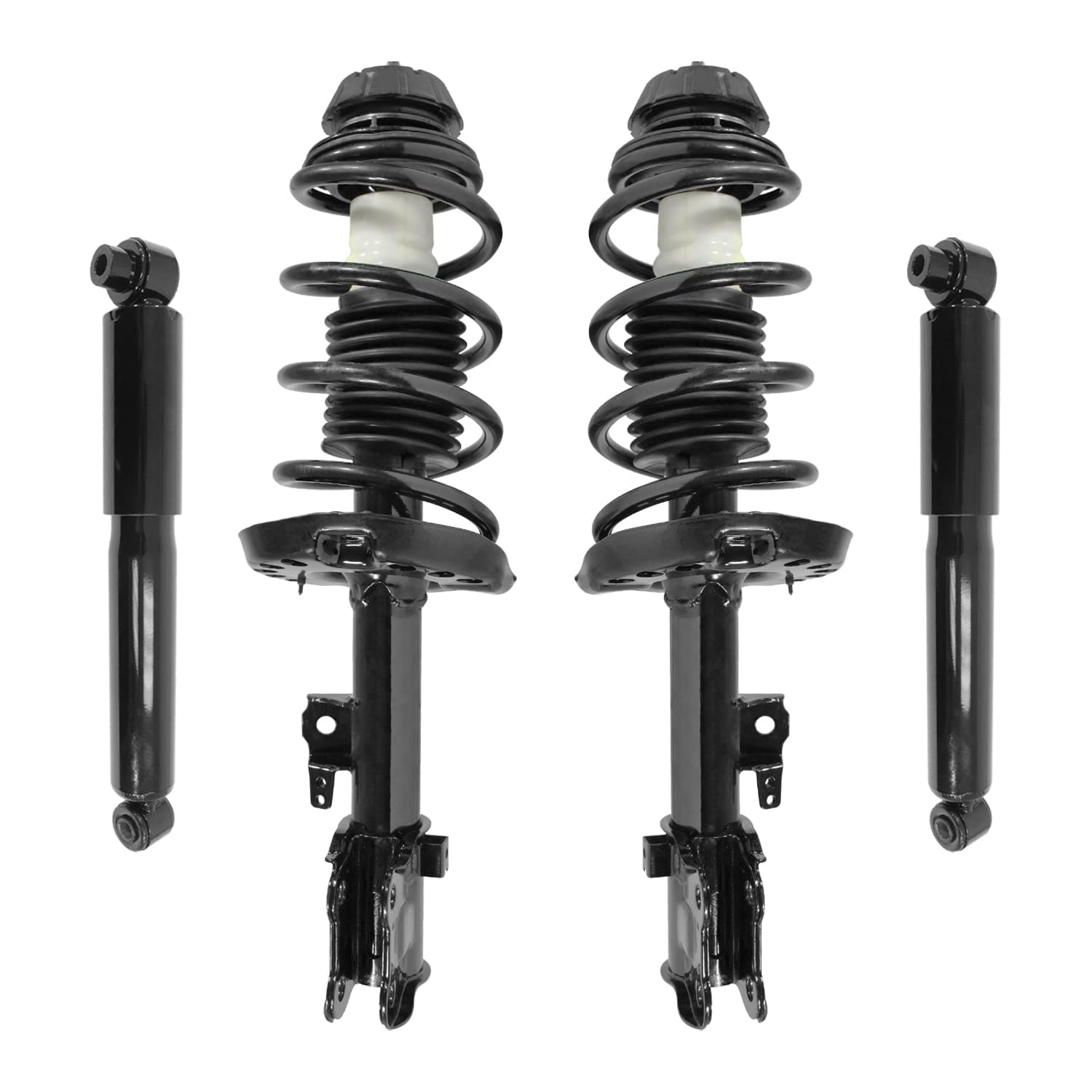 COMPLETESTRUTS - Front Quick Complete Strut Assemblies with Coil Springs and Rear Shock Absorbers Replacement for 2010-2013 Kia Soul - Set of 4