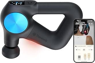 TheraGun Pro Plus 6-in-1 Deep Tissue Percussion Massage Gun - Handheld Personal Massager for Full Body Pain Relief & Muscle Tension with Biometric Breathwork, Vibration & Heated Attachments