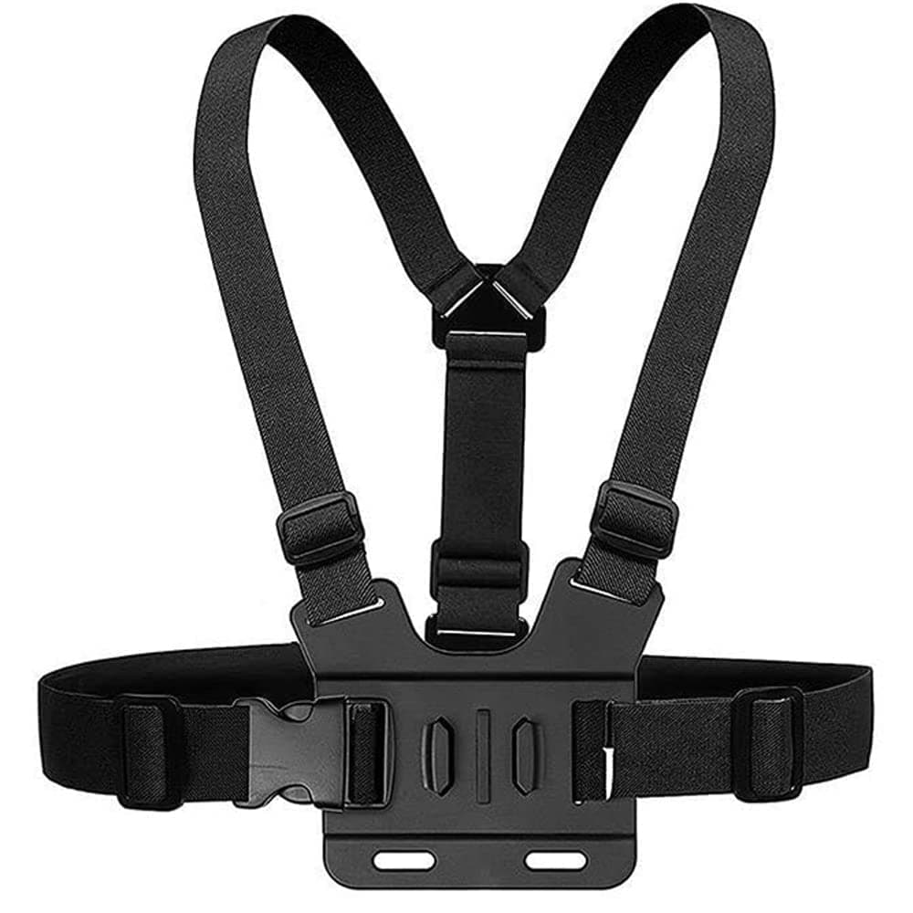 Adjustable Chest Strap Mount Elastic Action Camera Body Belt Harness with J Hook for Hero 5 4 3+ 3 GoPro 6 7 8