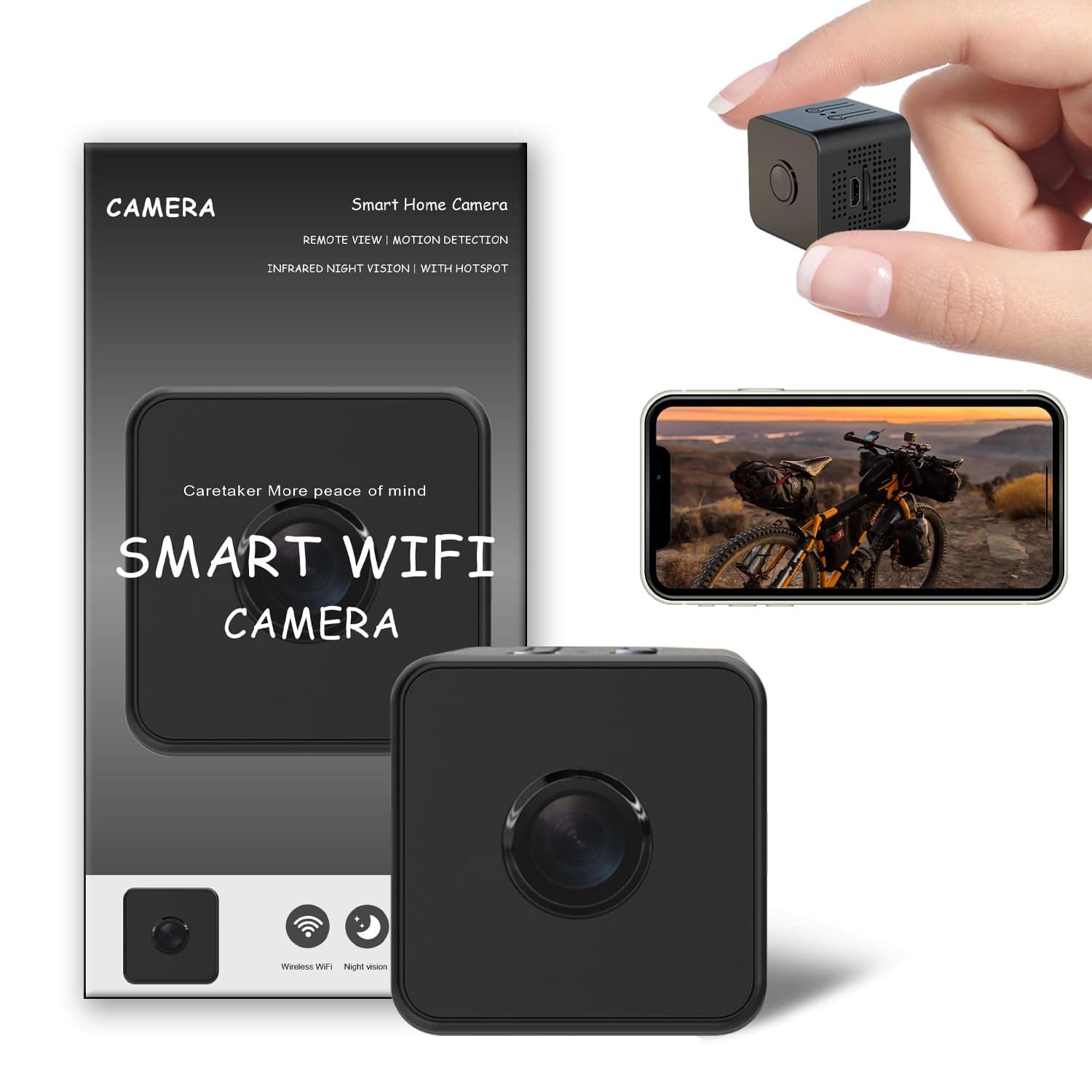 Hidden Camera - Spy Camera - 1080P Indoor Camera - Best Mini Camera - WiFi Wireless Camera - Nanny Camera for Pet/Baby - Live Video Recorder with Night Vision and Full HD Surveillance Camerar (X1)