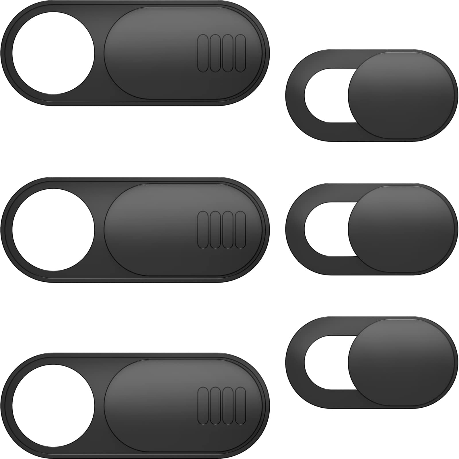 Yilador Webcam Cover, 0.03in Ultra Thin Slide Web Camera Covers for Laptop Computer Smartphone Mac iMac MacBook, Sliding Blocker Cover Protect Your Privacy Security (3*Small+3*Big)