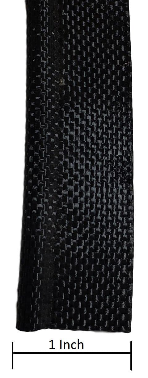 7.5mm Welded Keder 20mm Weld Size Double Thick Flap Black (60 Ft)