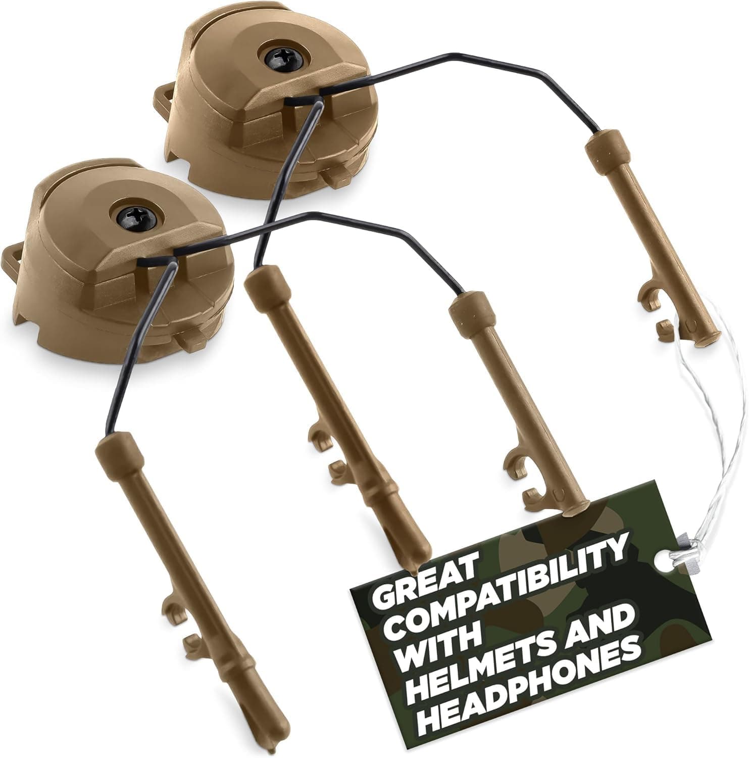 Comtac I & II Arc Rail Adapter - Arc Rail Headset Adapter Tactical Helmet Rail Suspension Mount Version for Airsoft Activities Ear Protection Helmet Mount