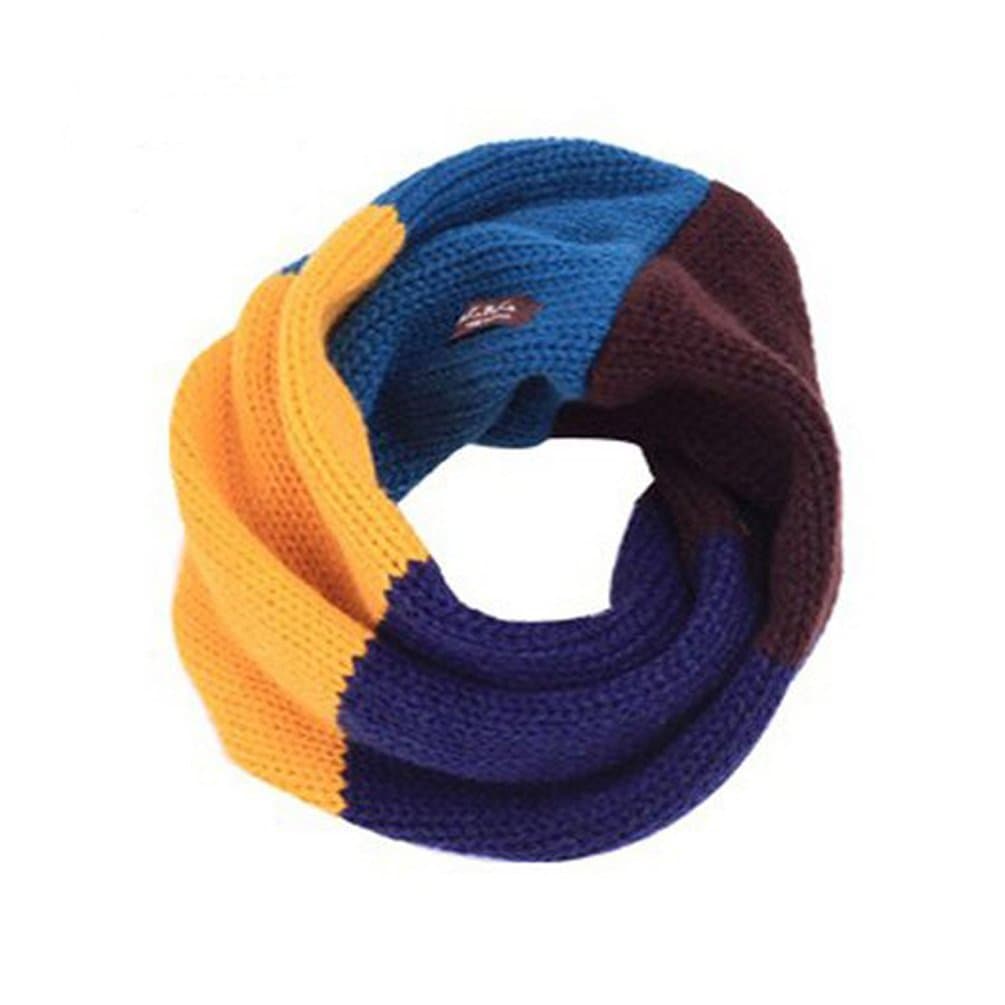 Juanshi Child Cute Infinity One Circle Knit Wool Blend Loop Scarf Color Turmeric