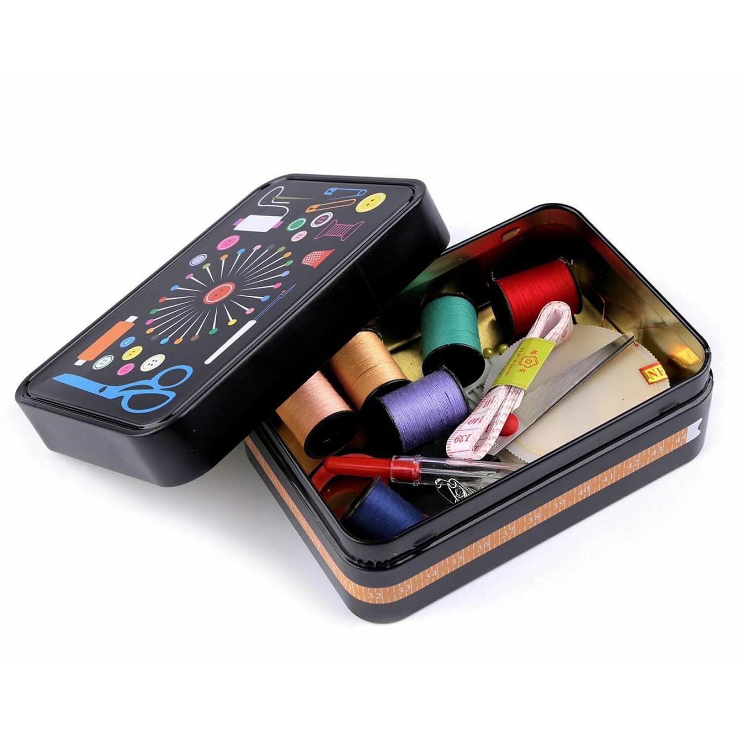 NFI essentials 72 Pcs Sewing Kit Stiching Set Tailor Thread Box Travel DIY Accessories Needles, Thread, Sewing Tools, Sui Dhaga All in One Combo Tailoring Materials