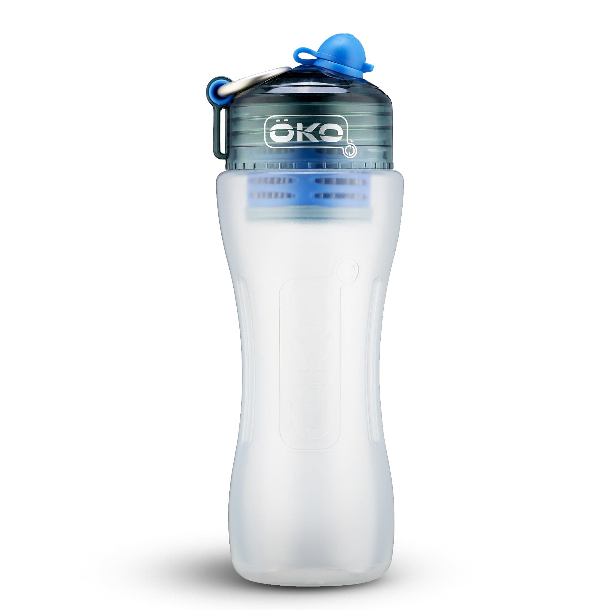 ÖKO - Advanced Water Bottle with Filter Derived from NASA Technology, Filtered Water Bottle for Travel/Outdoors & Home, Water Filter Bottle for Harmful Contaminants (650 ML, Arctic)
