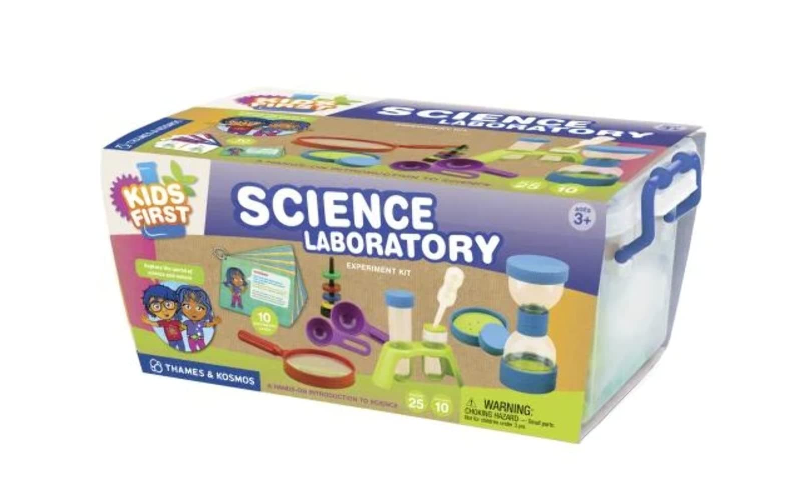 Thames & Kosmos | 567005 | Kids First: Science Laboratory | Experiment Kit | 25 Pieces | 10 Different Experiments | Ages 3+