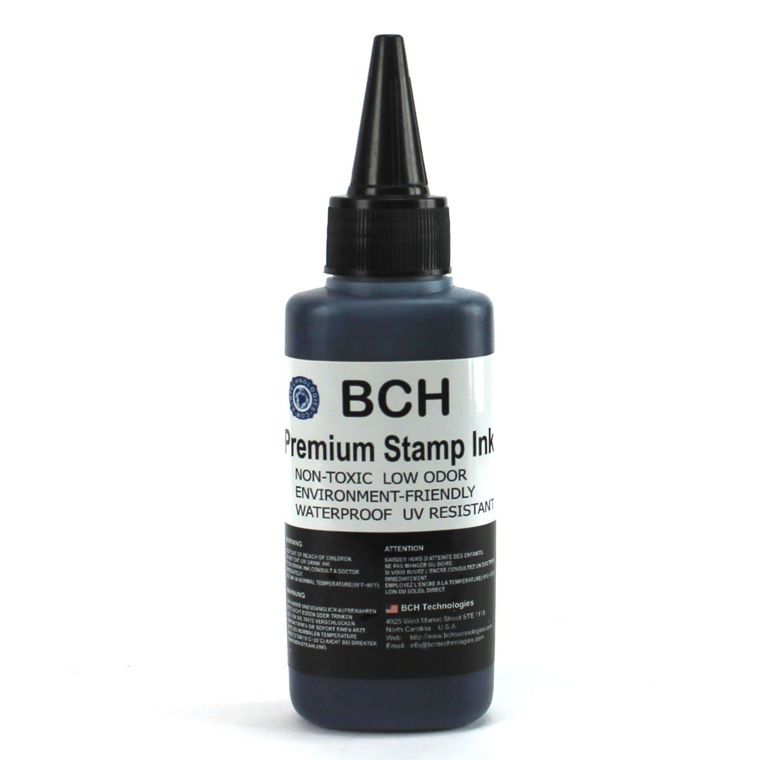 Black Stamp Ink Refill - Premium Grade - 2.5 oz
