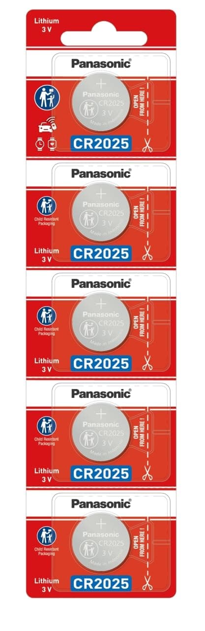 CR-2025 Lithium Coin Battery 3v - Pack of 5 Provide Long Lasting Power in a Variety of Devices,from keyless-Entry fobs to Toys