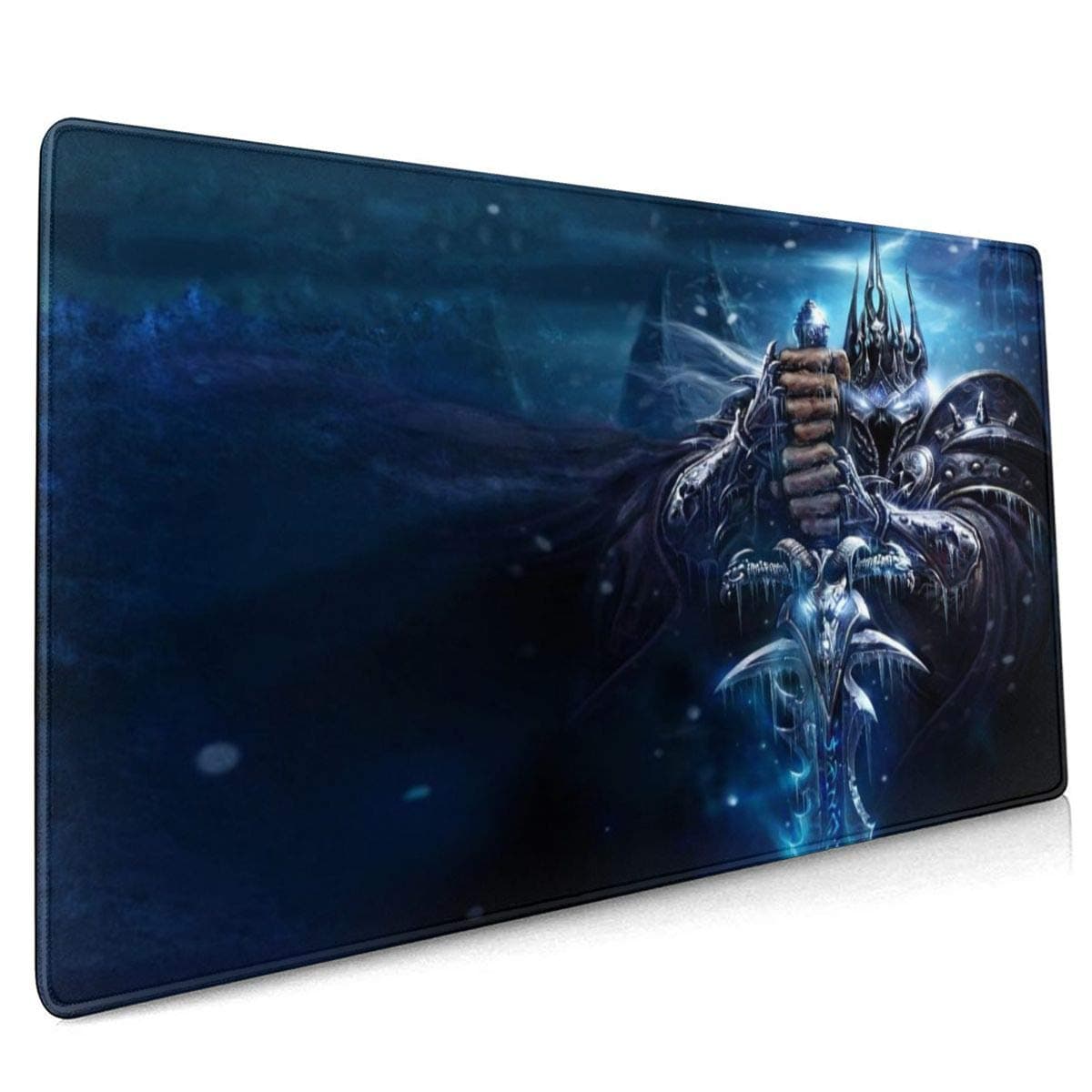 Large Size Mouse Pad for The Lich King,Non-Slip Rubber Base,Stitched Anti-Fray Edges,Waterproof,Smooth Gaming Surface,Keyboard and Mouse Combo Pad Mouse Mat Desk Pad Mousepad 11.8x23.6x0.12 inch