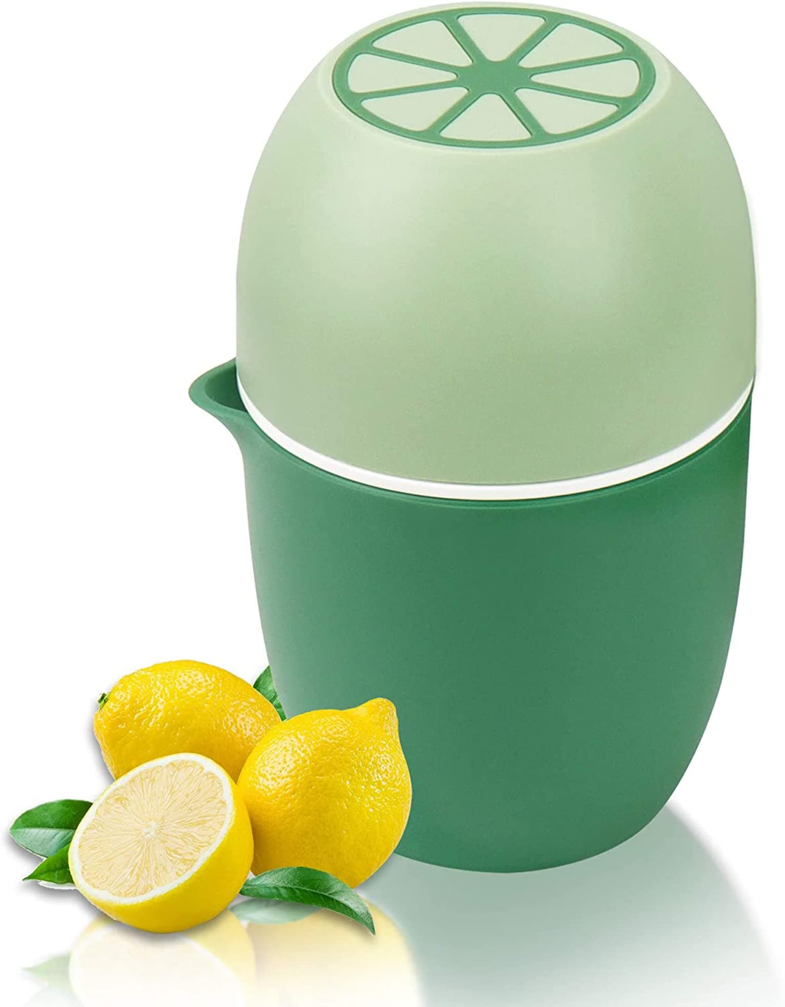 ELECDON Lemon Squeezer with Unique Lemon Shape Design Citrus Juicer Manual Two Ways of Use for Different Fruitss (Green)