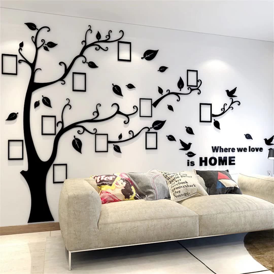 3D Tree Wall Stickers - DIY Photo Frame Tree Wall Decal Family Photo Frame Sticker Murals Wall Decor Living Room Bedroom TV Background Home Decorations