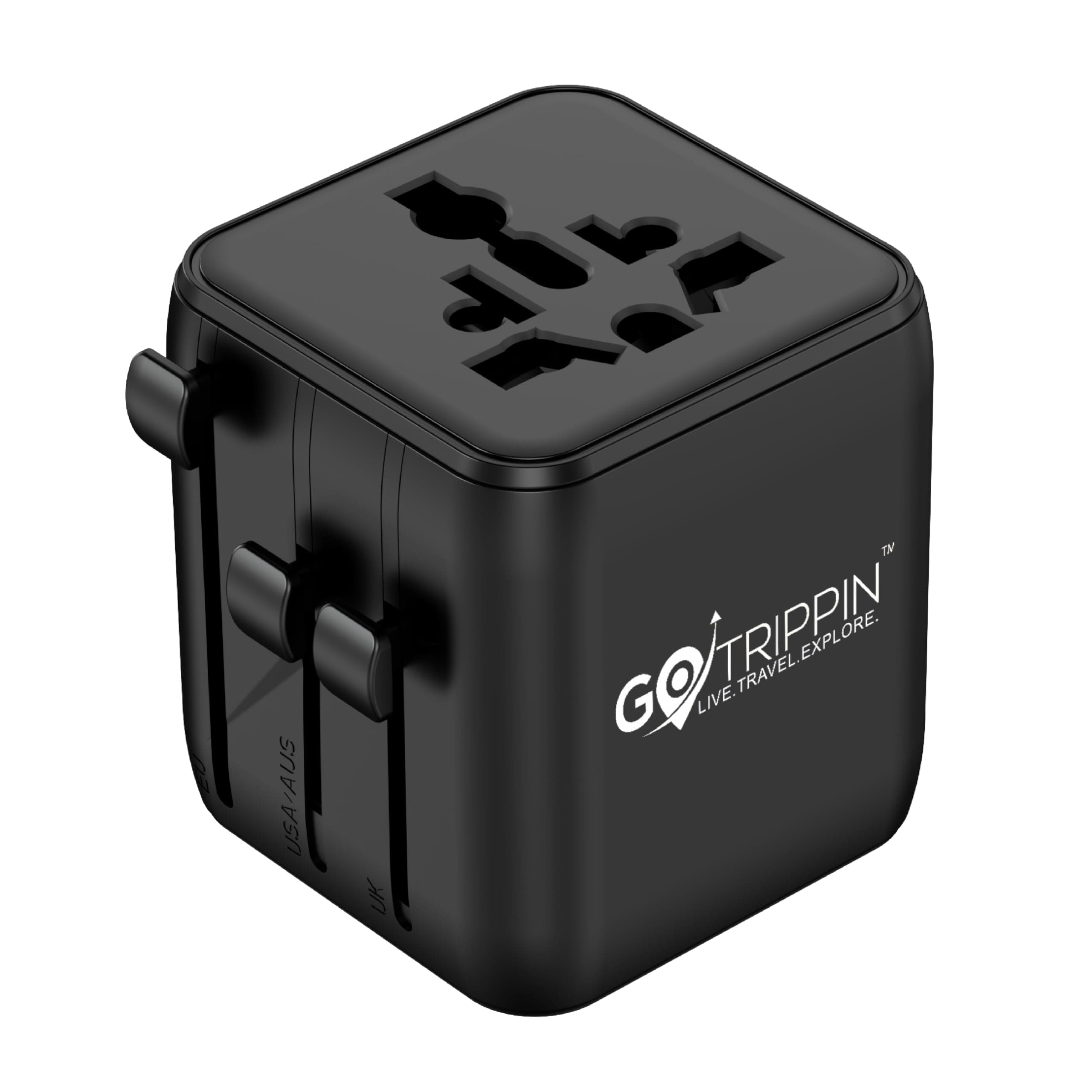 Gotrippin Universal Charger Adapter - 2500w High Power, Extra USA/Japan Socket - International Worldwide All in One Travel Plug with Universal Socket for US, Canada,UK, Europe, Dubai, and More