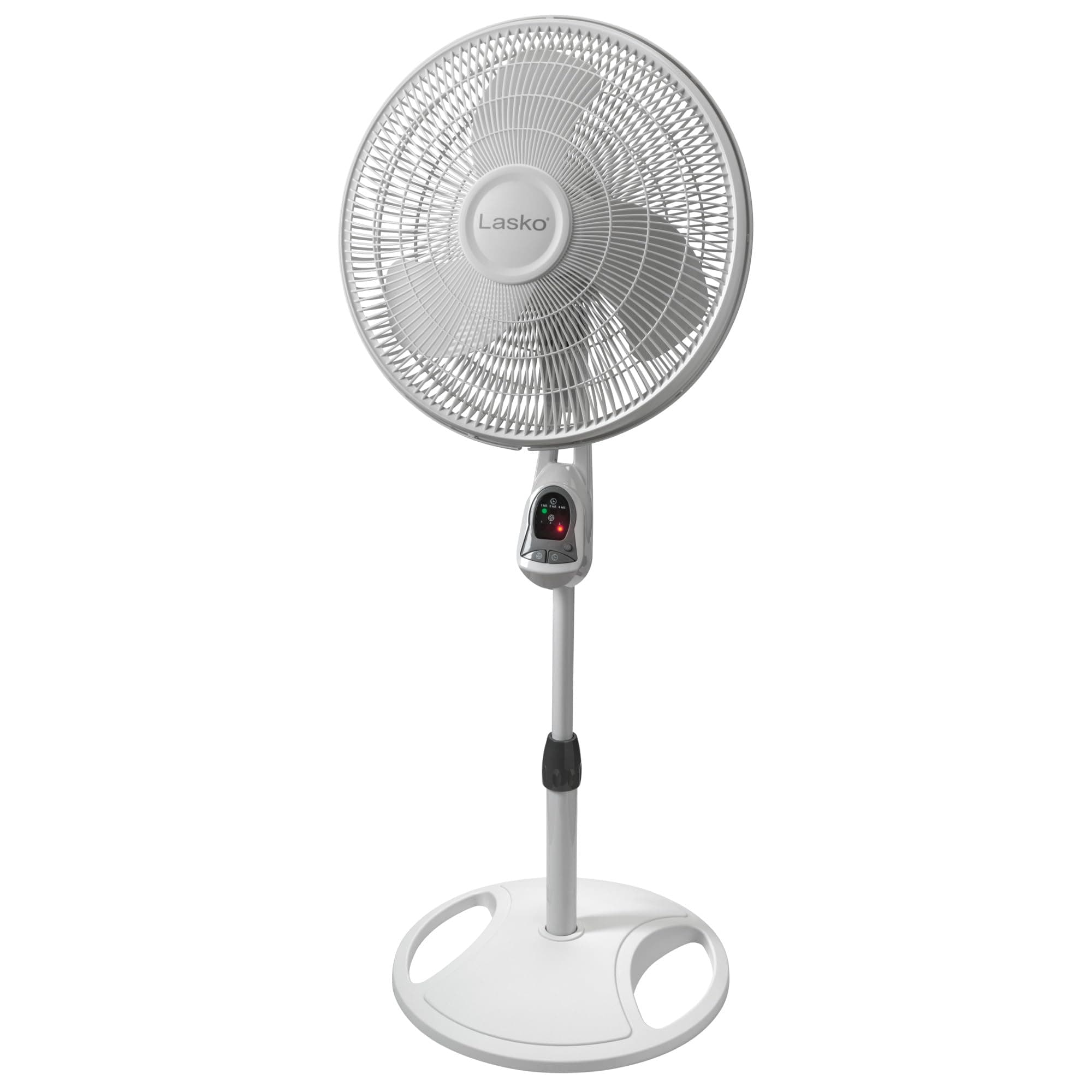 1646 16 In. Remote Control Stand Fan, White