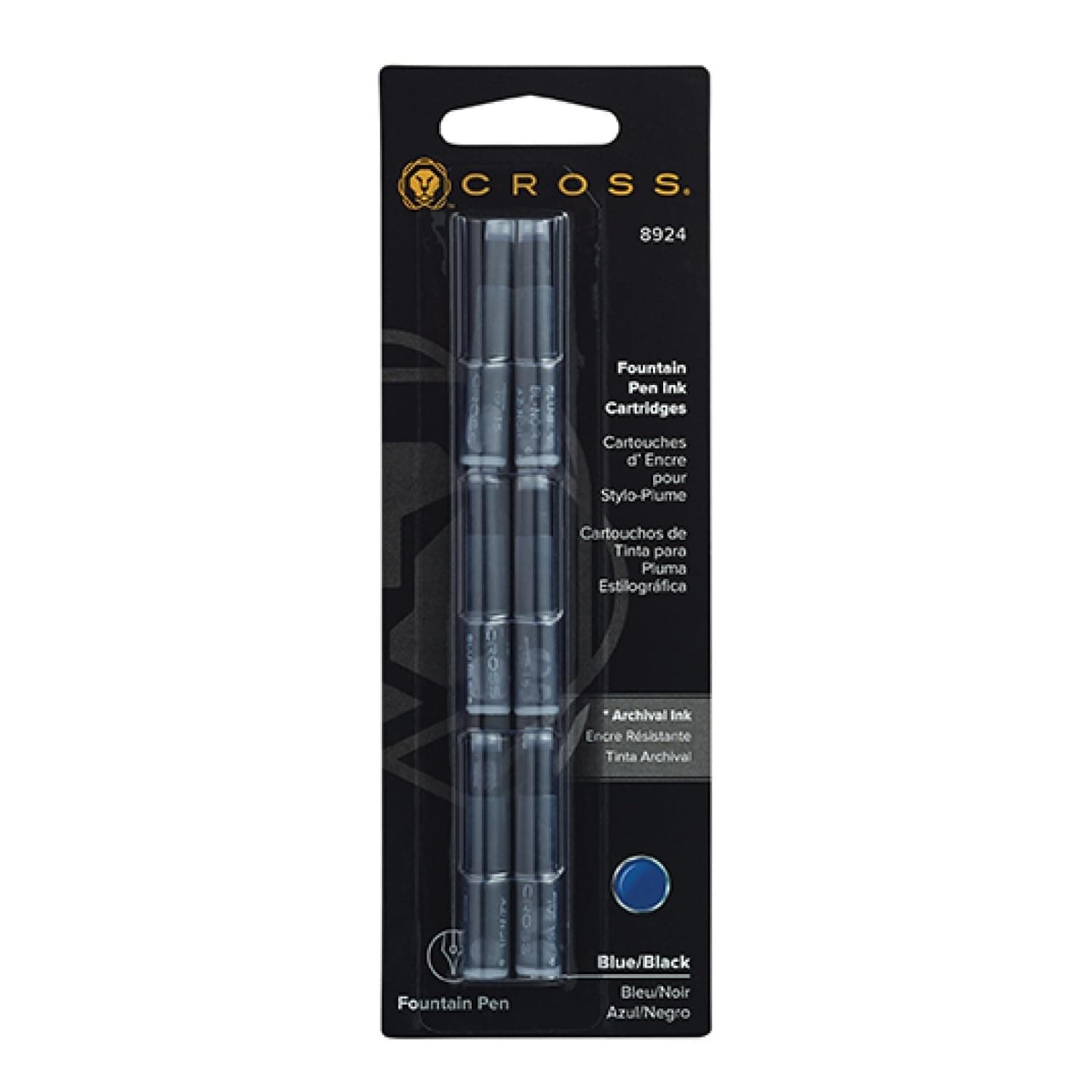 Cross Refill 6-pack Blue/Black Ink