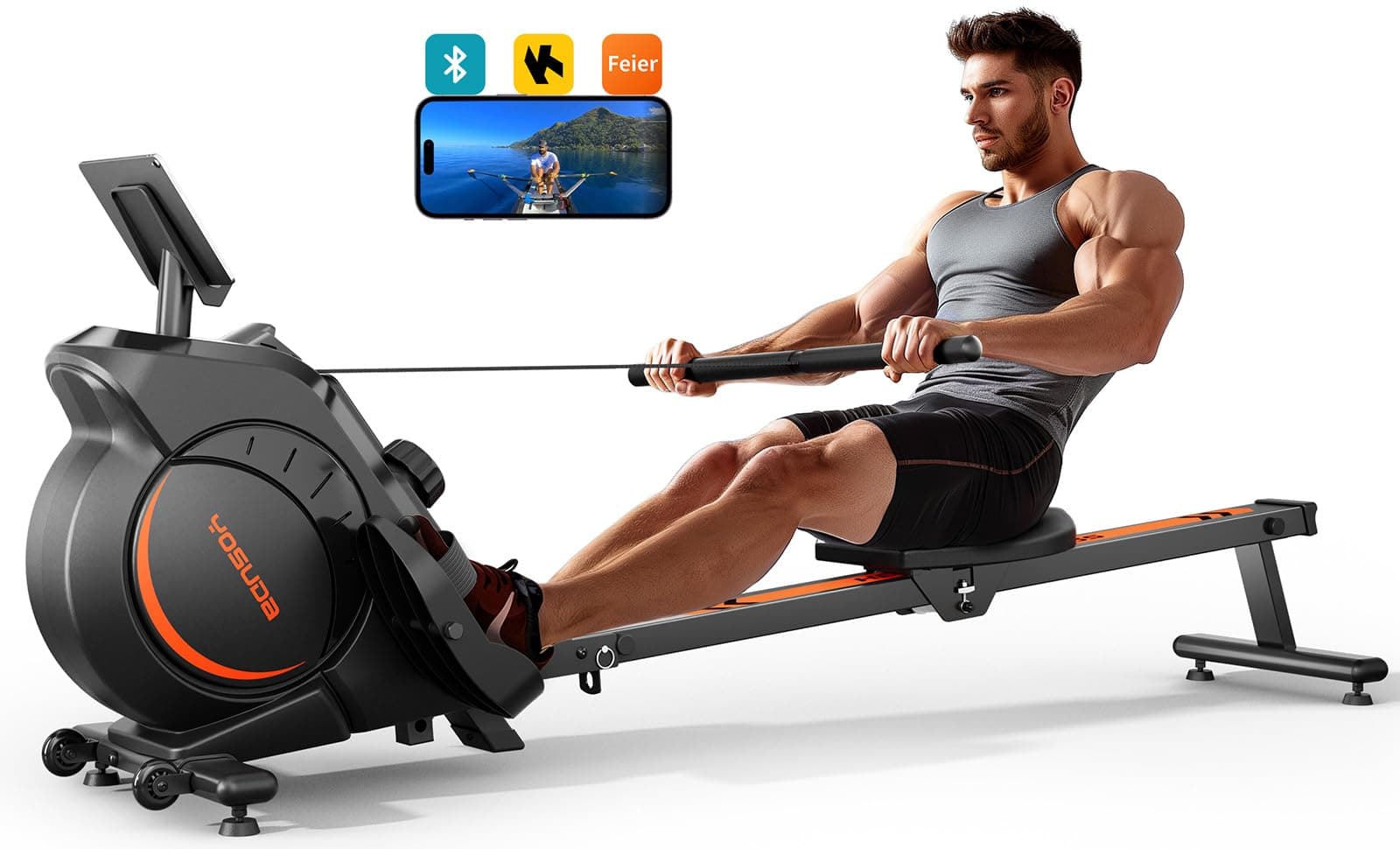 YOSUDA Magnetic/Water Rowing Machine for Home - Rower Machine Use with Bluetooth, App Supported, Rowing Machine for Beginners to Athletes, Comfortable Seat Cushion