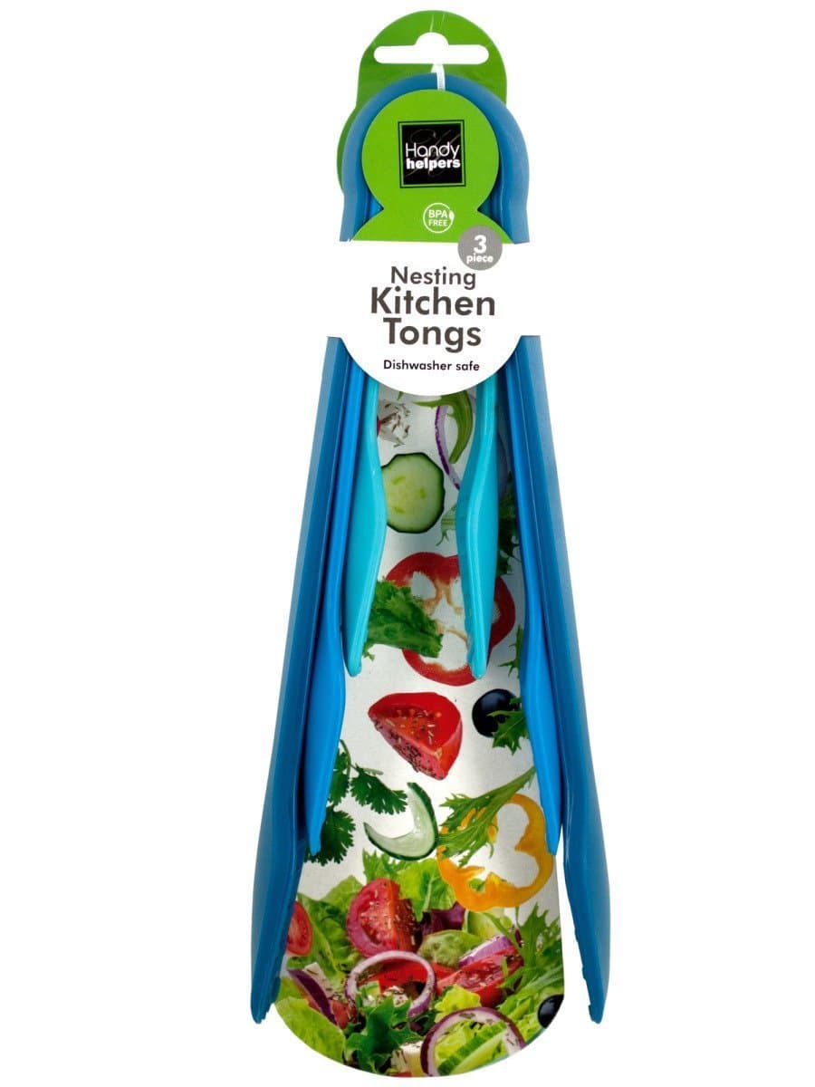 Koyal Wholesale Kole Imports Kitchen Essentials Nesting Tongs Set, Multisize