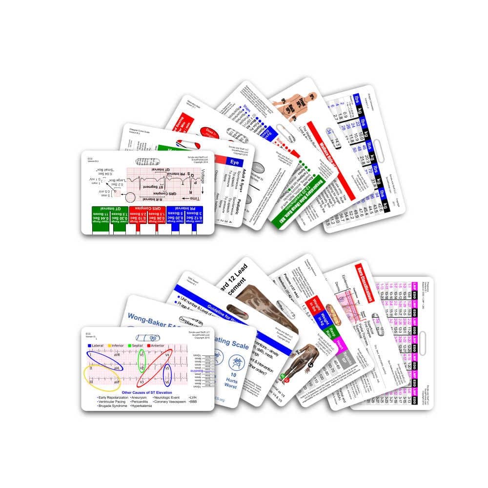 Complete EMS Horizontal Badge Card Set - 13 Cards
