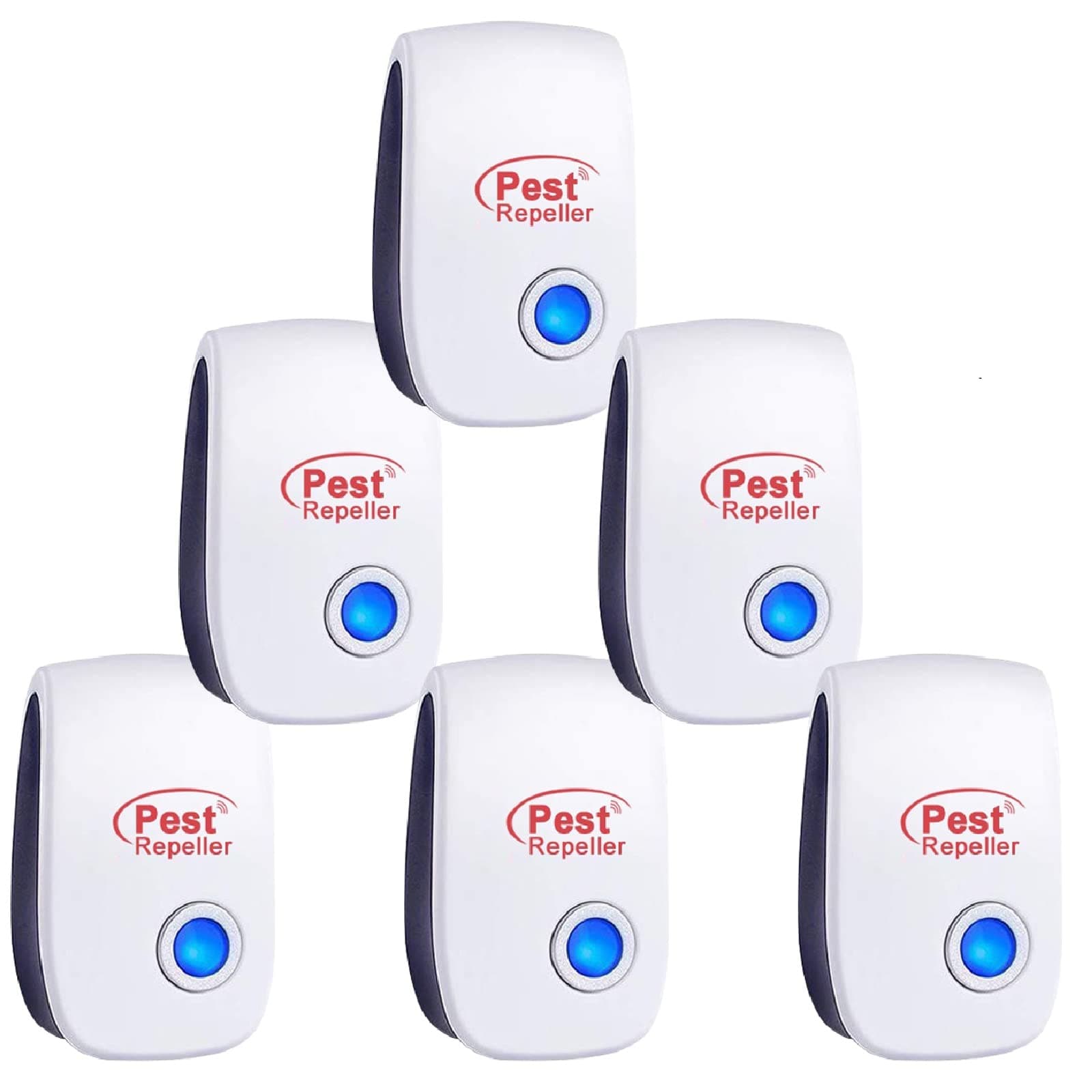 Ultrasonic Pest Repeller, 6 pack Plug-in Insect Repeller, Electronic Mouse and Rat Repeller, Pest Control Insect and Spider Repellent Against Mosquito,Cockroach,Mice,Spiders,Flies