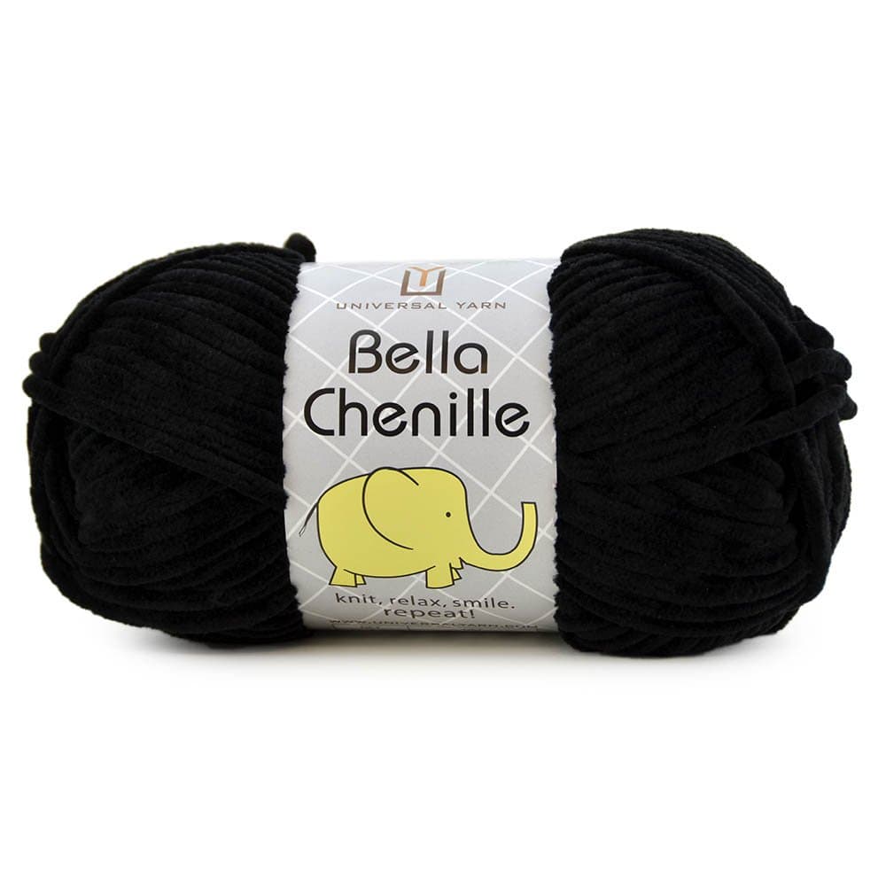 Universal YarnBella Chenille 112 Yarn, Black