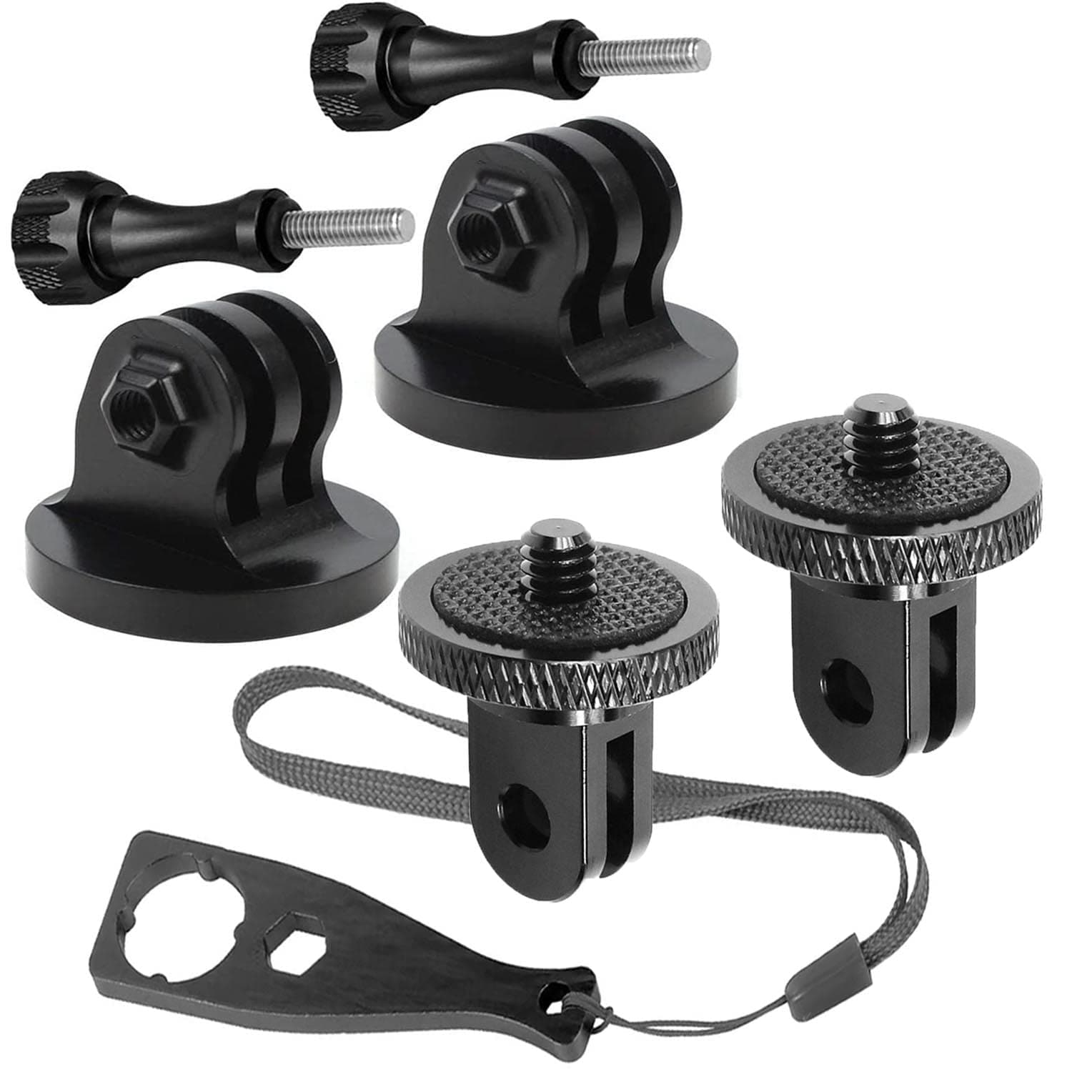 VIZEMO Aluminum Camera 1/4-20 Tripod Mount Adapter Kit, Threaded Mount Adapter Tripod Mount for Gopro Hero 11,10, 9, 8, 1/4 Tripod Adapter Kit for Gopro and DJI OSMO Insta 360 Action Camera