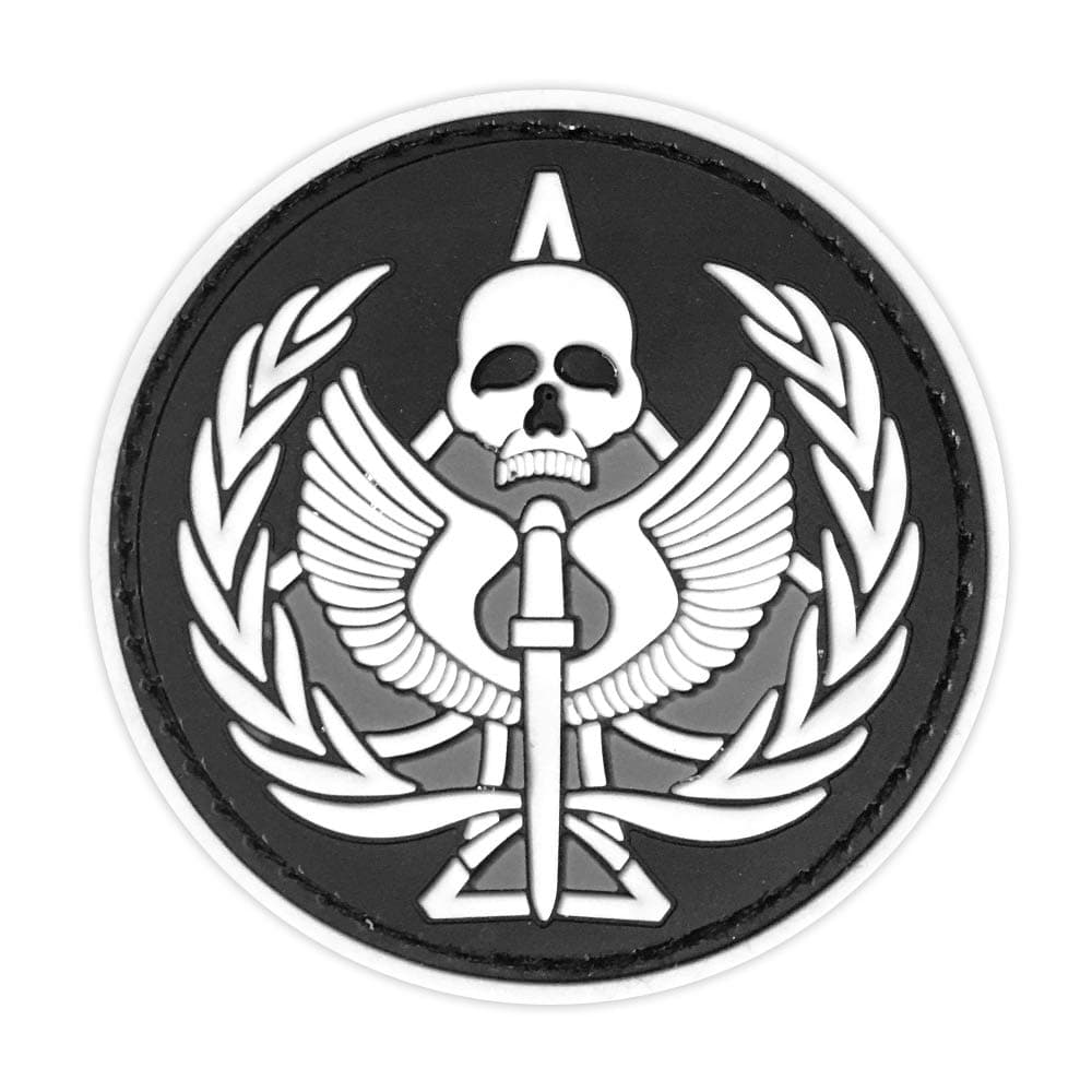 MORTHOME 8 cm in Diameter PVC Rubber Patch (Call of Duty (White))