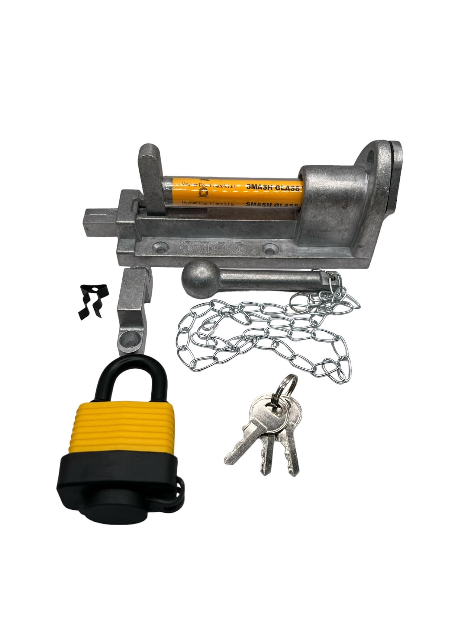 Emergency Escape Panic Bolt Marke1 Break Glass Fire Exit Door Security Padlock 3 Keys