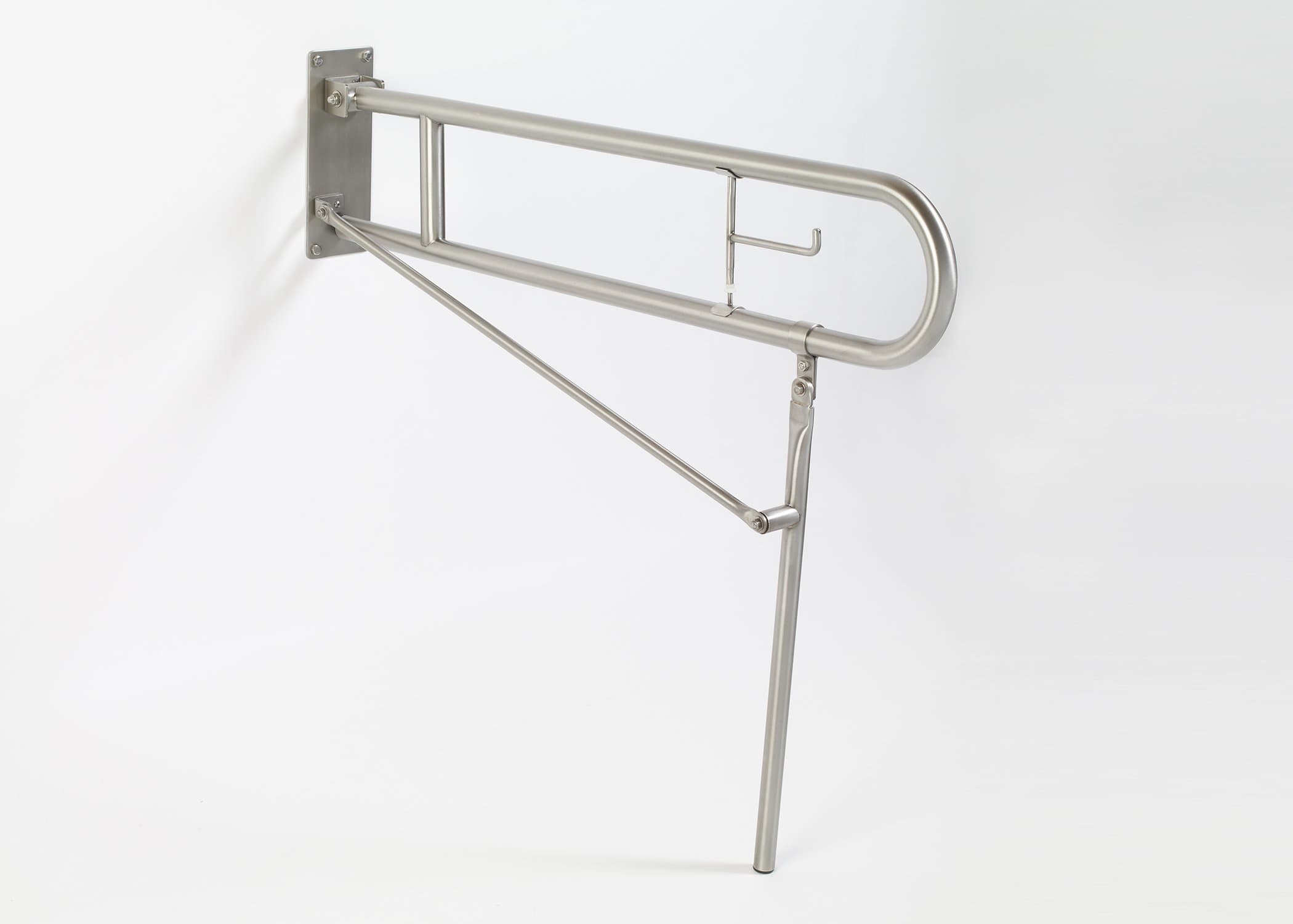 Flip-up Grab Bar with Leg - 42" (Smooth)