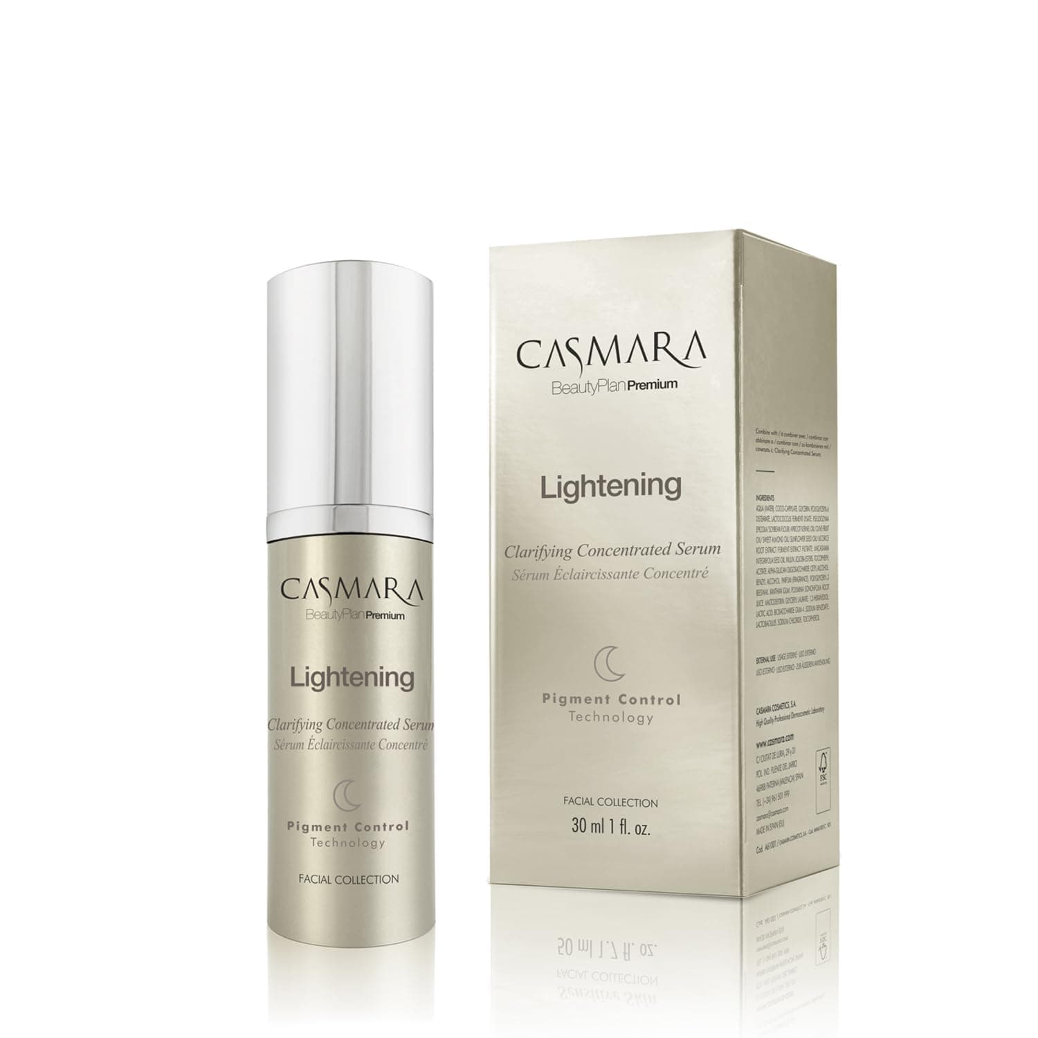 Casmara, CLARIFYING CONCENTRATED SERUM 30 ML / Chemical facial and lightening peeling/ Removes spots, evens the tone, brings luminosity and diffuses the signs of aging