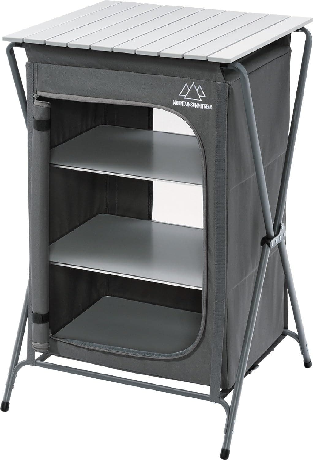 - MOUNTAIN SUMMIT GEAR Foldable Roll Top Camping Pantry and Table, Made by Caddis Sports