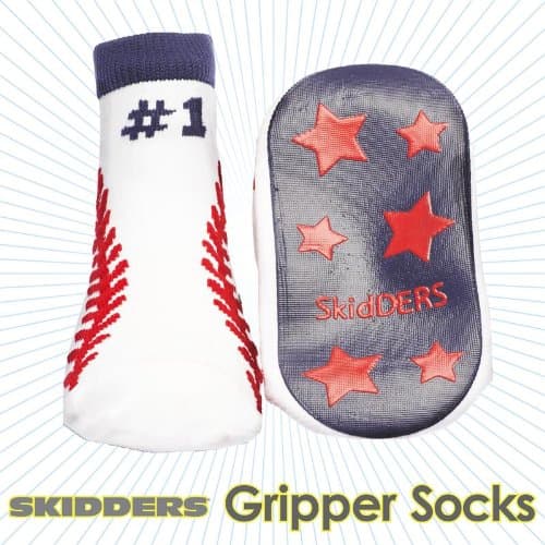 Skidders Gripper Socks - Baseball (18 Months)