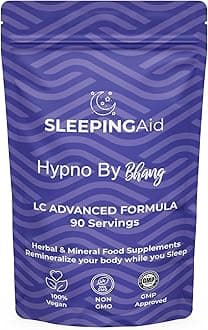 Hypno by Bhang Sleeping Tablets - Herbal Sleep Aid Supplement for Deep, Restful Sleep Supports Nights of Restful Sleep for Adults - Natural Sleep Support for Better Sleep Quality (1 Count 90 Tablets)