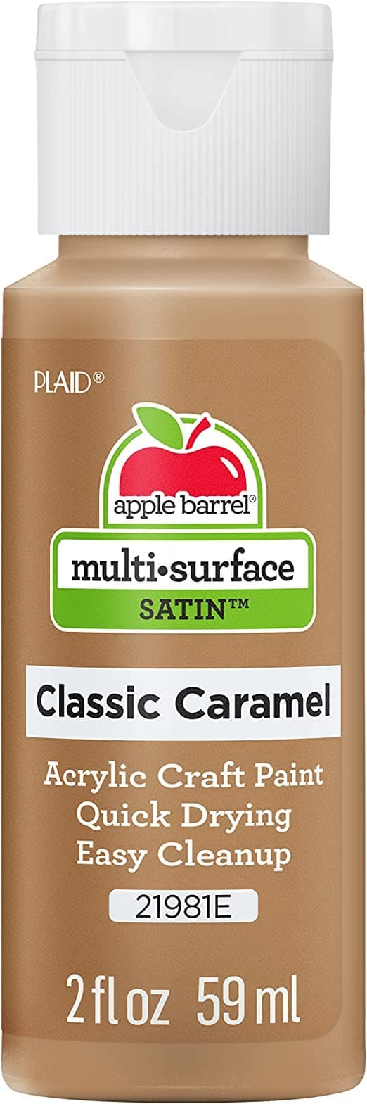 Apple Barrel Multi Surface Acrylic Paint, 2 oz, Classic Caramel 2 Fl Oz