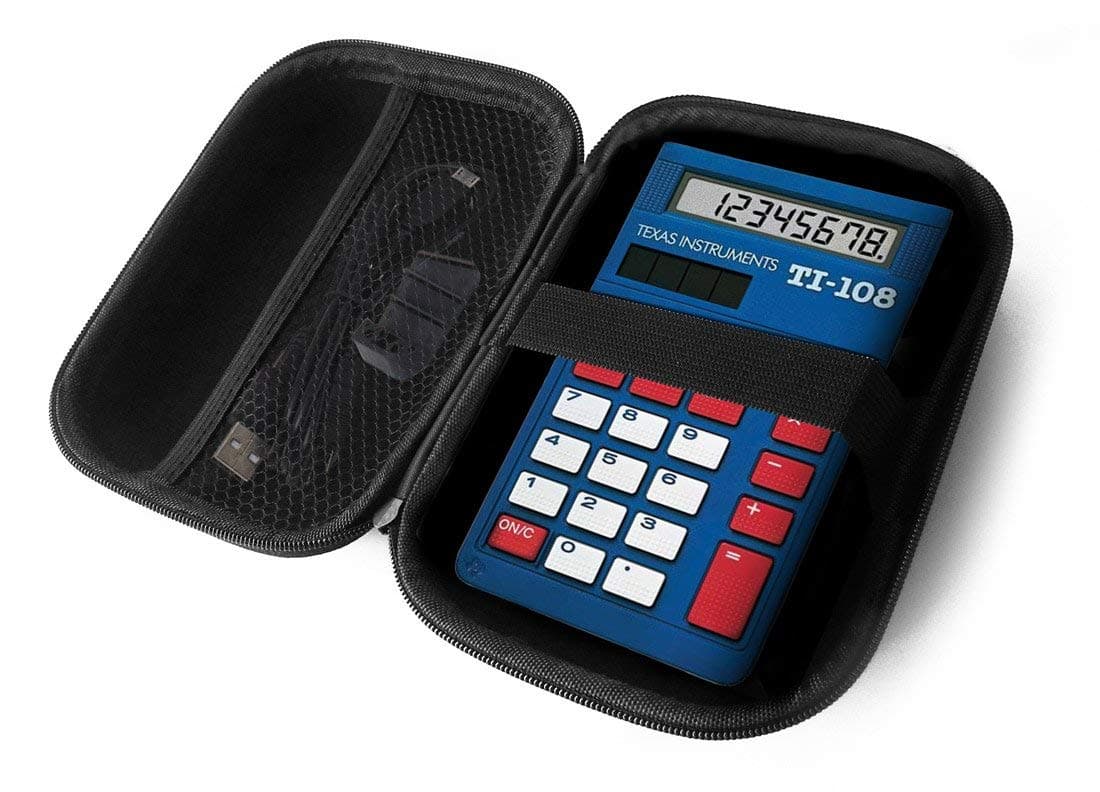Hard Case for Texas Instruments TI-108 Solar Power Calculator
