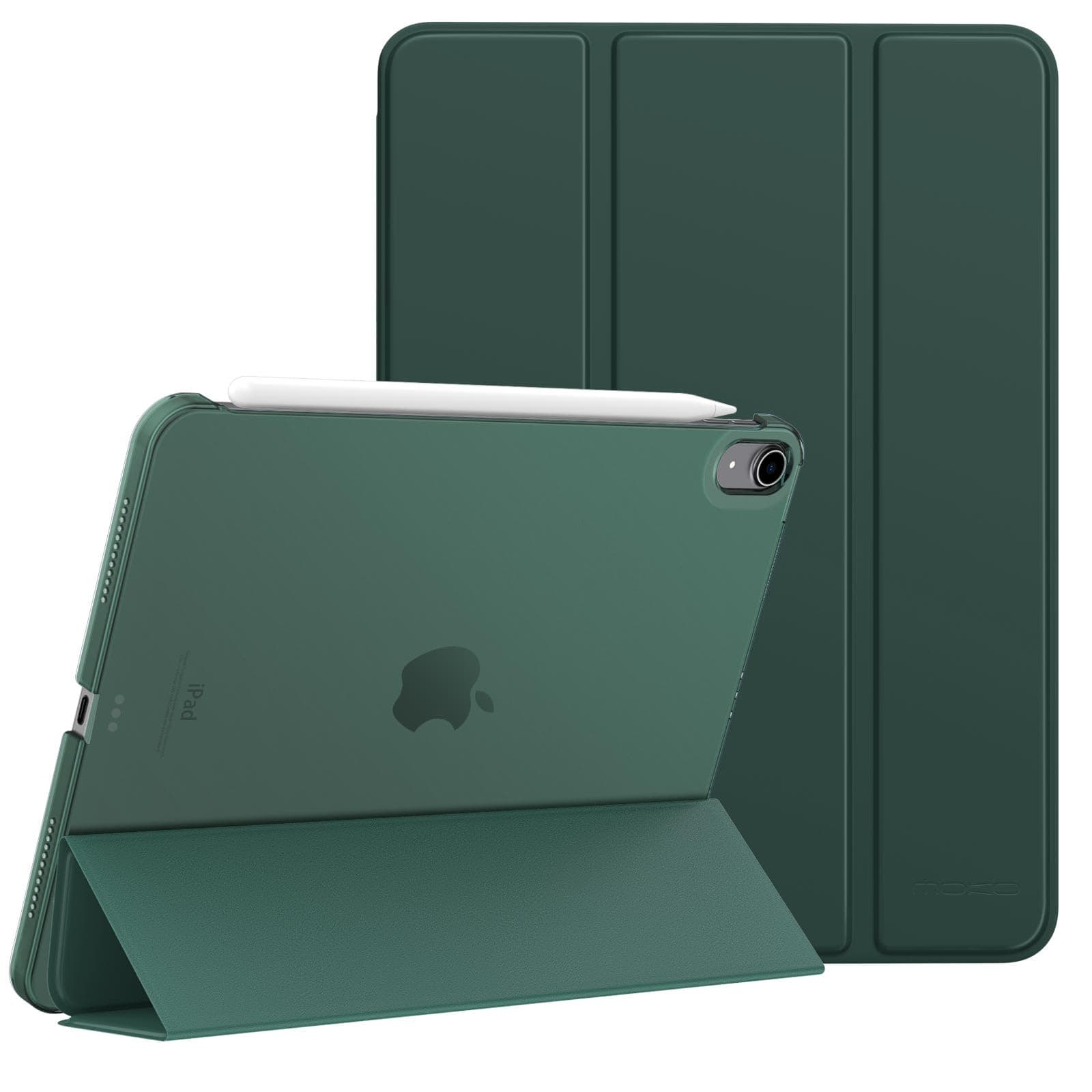 for iPad Air 11 Inch Case 7th/6th Generation M3/M2 2025/2024, iPad Air 5th/4th Gen Case 2022/2020 10.9 Inch, Slim Hard PC Translucent Back Shell Cover, Support Touch ID, Midnight Green