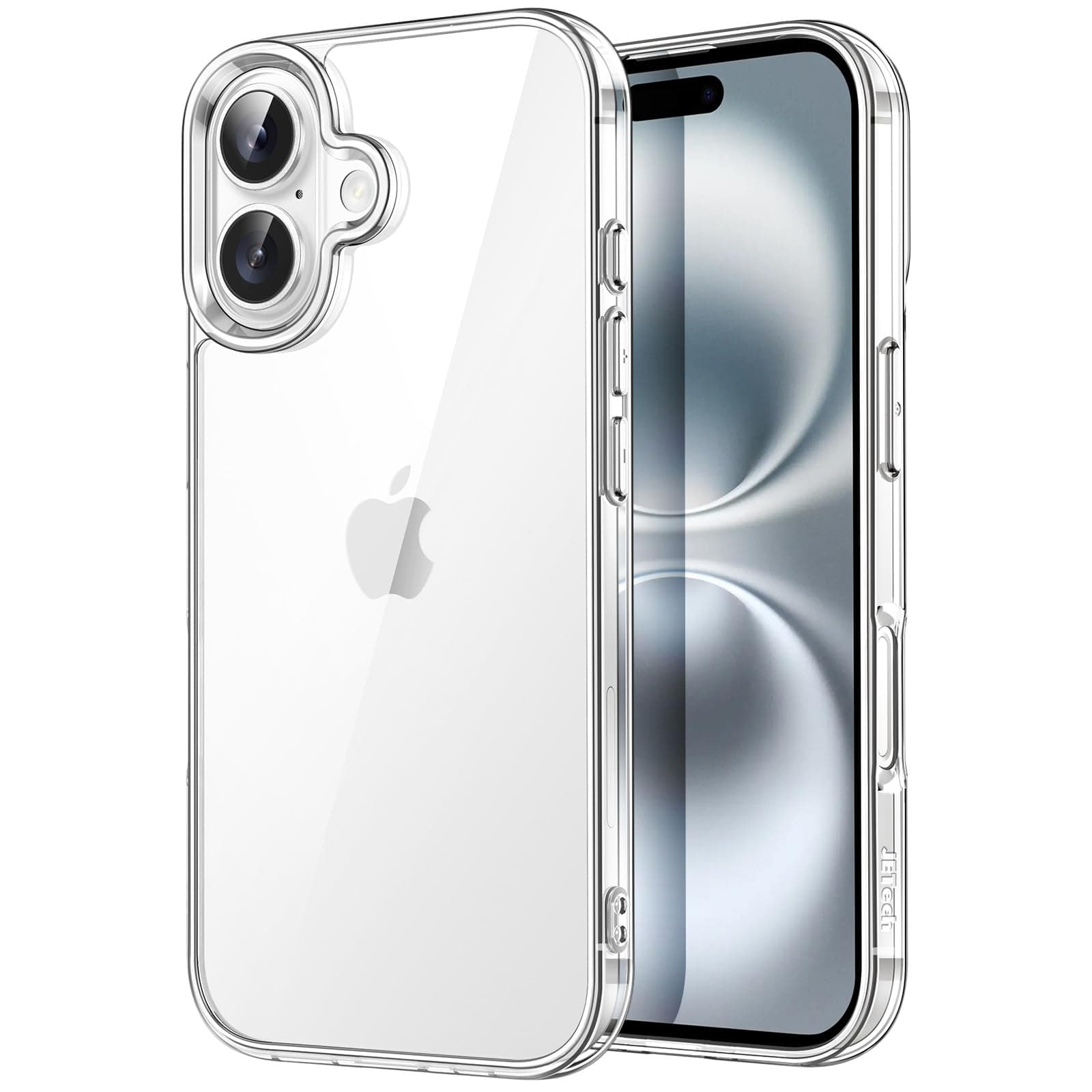 JETech Case for iPhone 16 Plus 6.7-Inch, Non-Yellowing Shockproof Phone Bumper Cover, Anti-Scratch Clear Back (Clear)