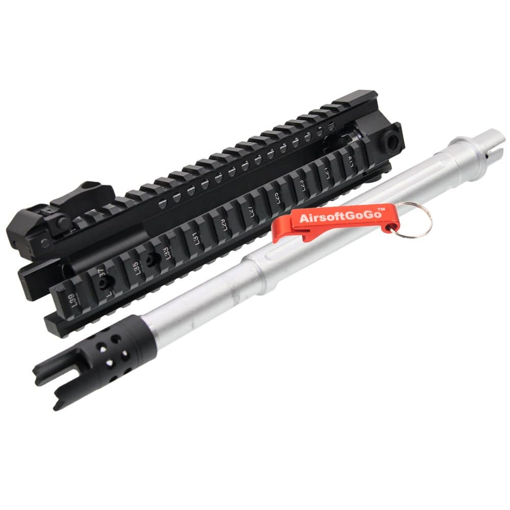 E&C RAS RIS Front Set Handguard with 10" Outer Barrel Kit for M4 M16 M4A1 Airsoft AEG - Keychain Included