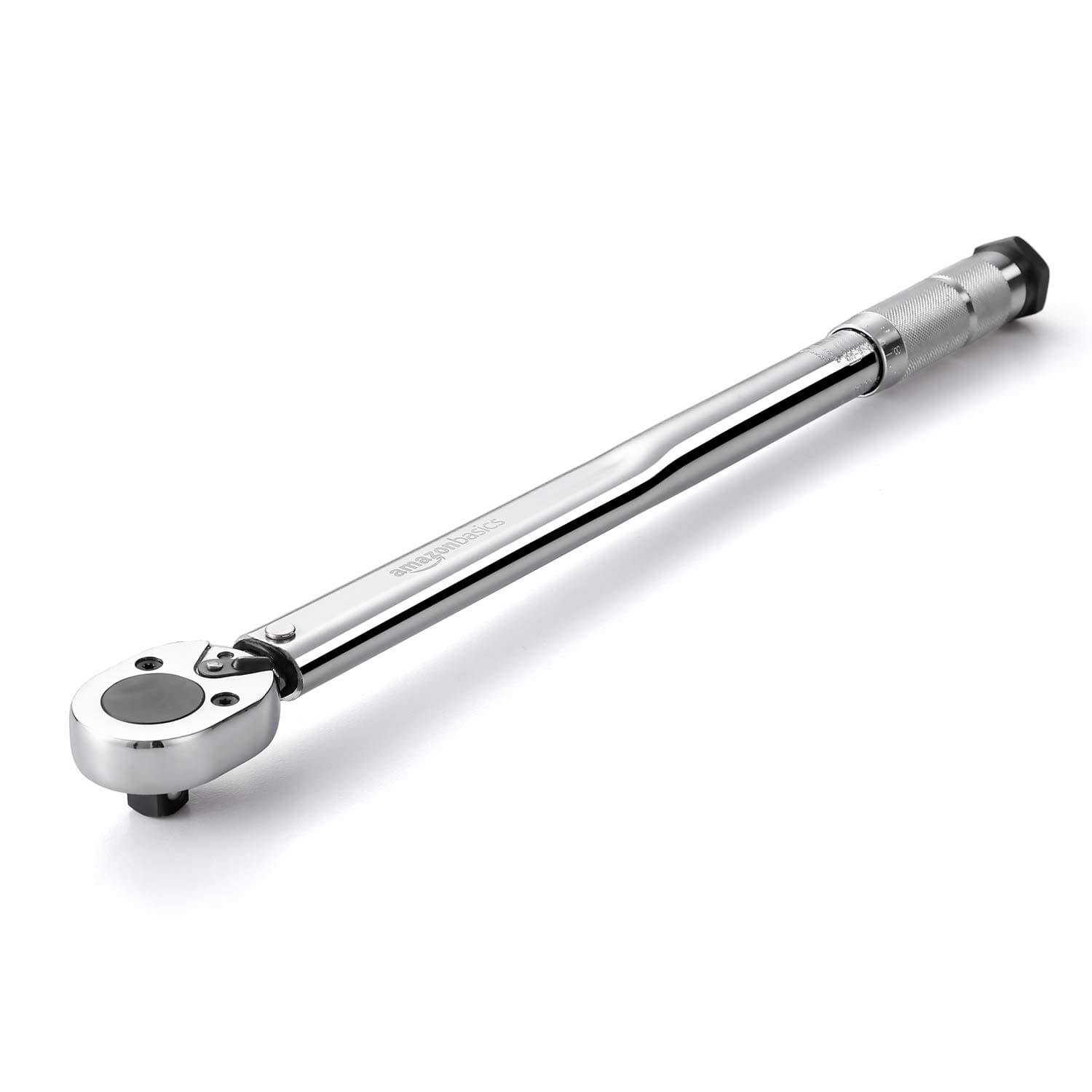Amazon Basics 1/2-inch Drive Click Torque Wrench, 20-150 foot-lb, 27.1-203.5 Nm, Sturdy Construction with Storage Case