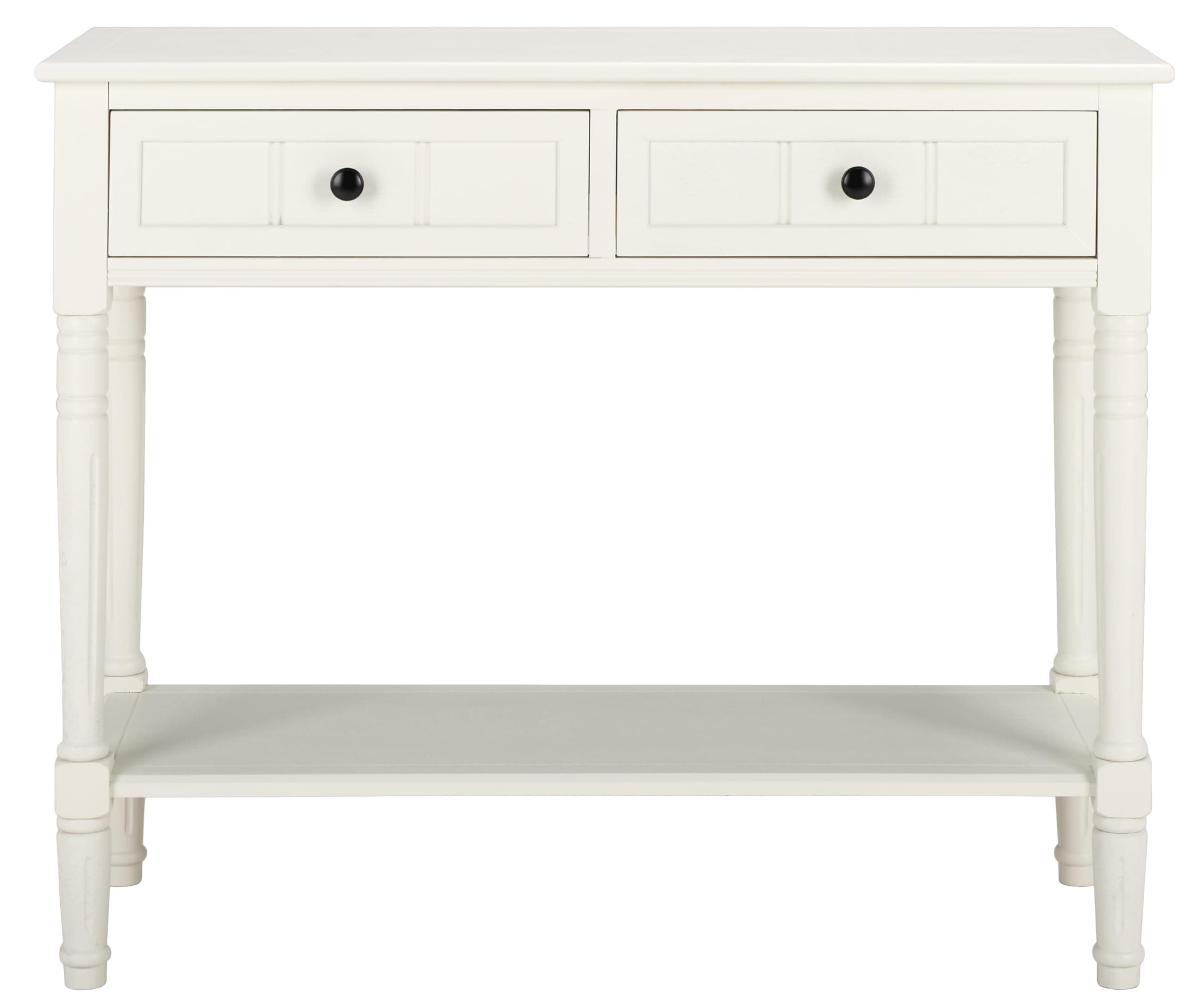 SAFAVIEH Home Collection - Samantha Entryway Console Table, Distressed Cream 2-Drawer Storage Sofa Table (AMH5710C)